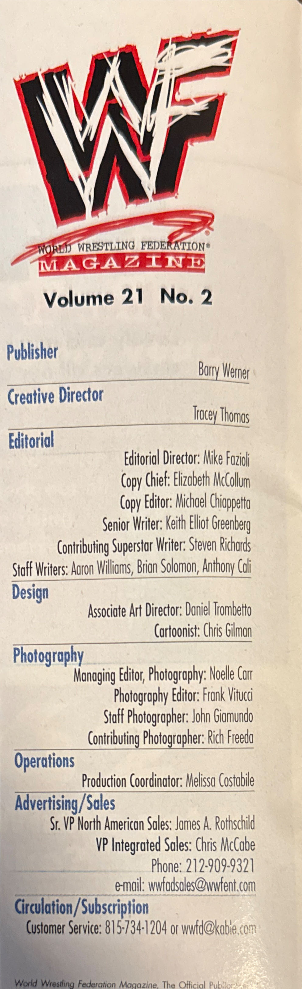 WWF Magazine  (February) magazine collectible [Barcode 07189647481702] - Main Image 4