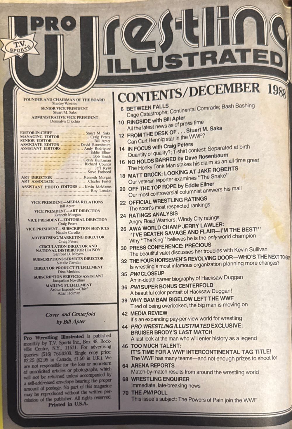 Pro Wrestling Illustrated  (December) magazine collectible [Barcode 07695614420412] - Main Image 2