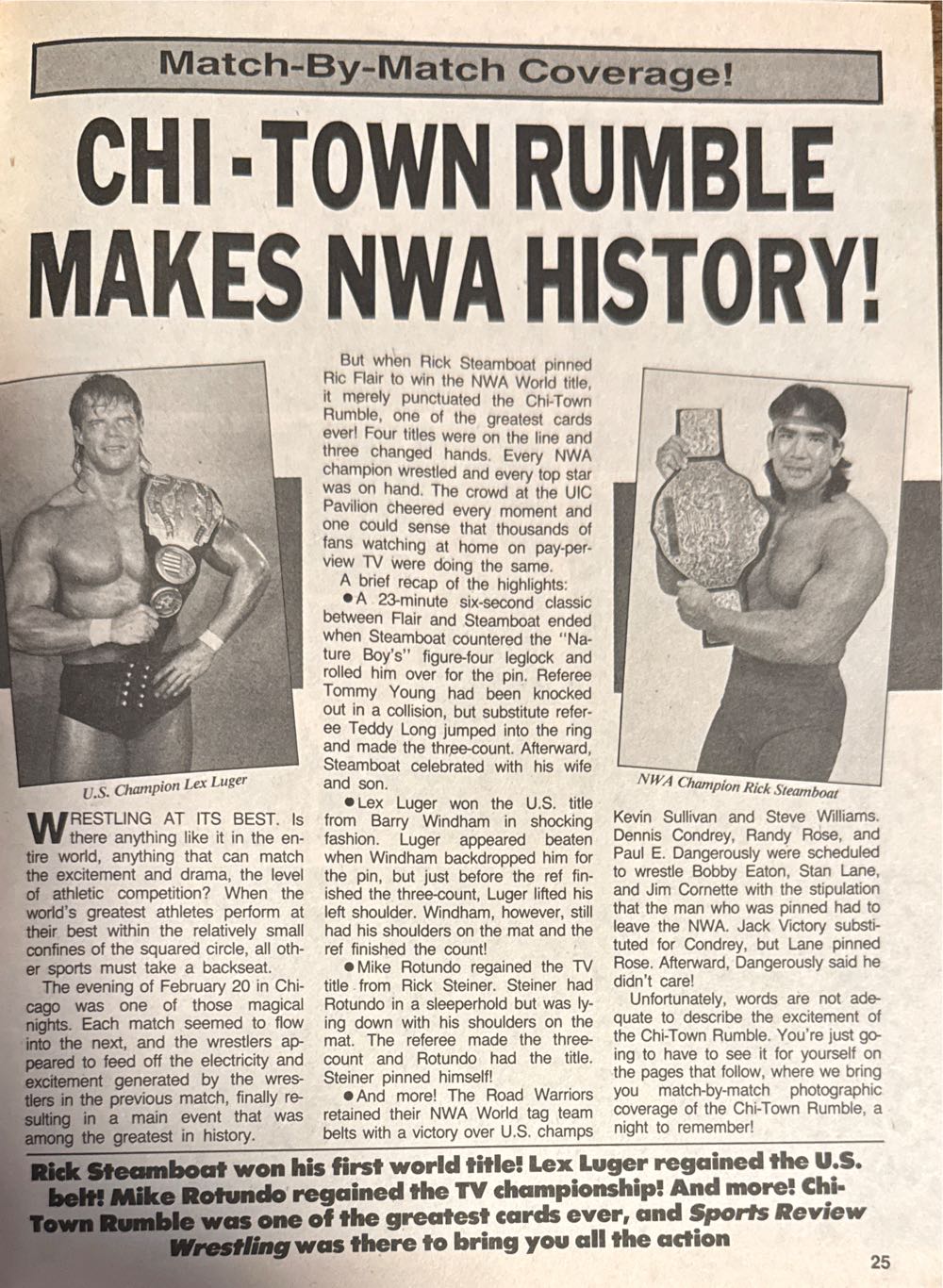 Sports Review Wrestling  (June) magazine collectible [Barcode 07189647817406] - Main Image 3