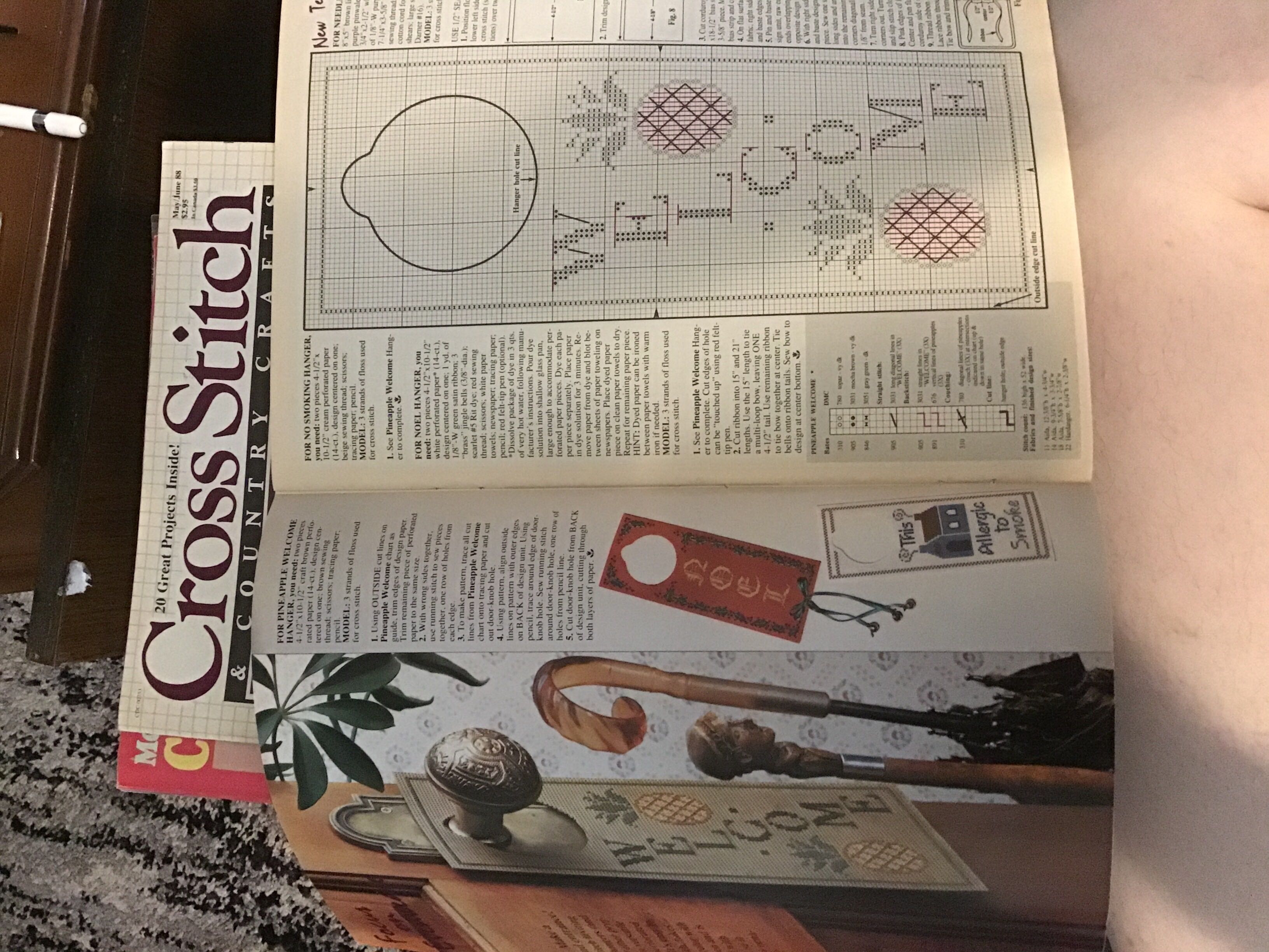 Cross Stitch & Country Crafts (Vol III, No. 4 Mar/Apr 1988)  (March) magazine collectible [Barcode 08445759] - Main Image 3