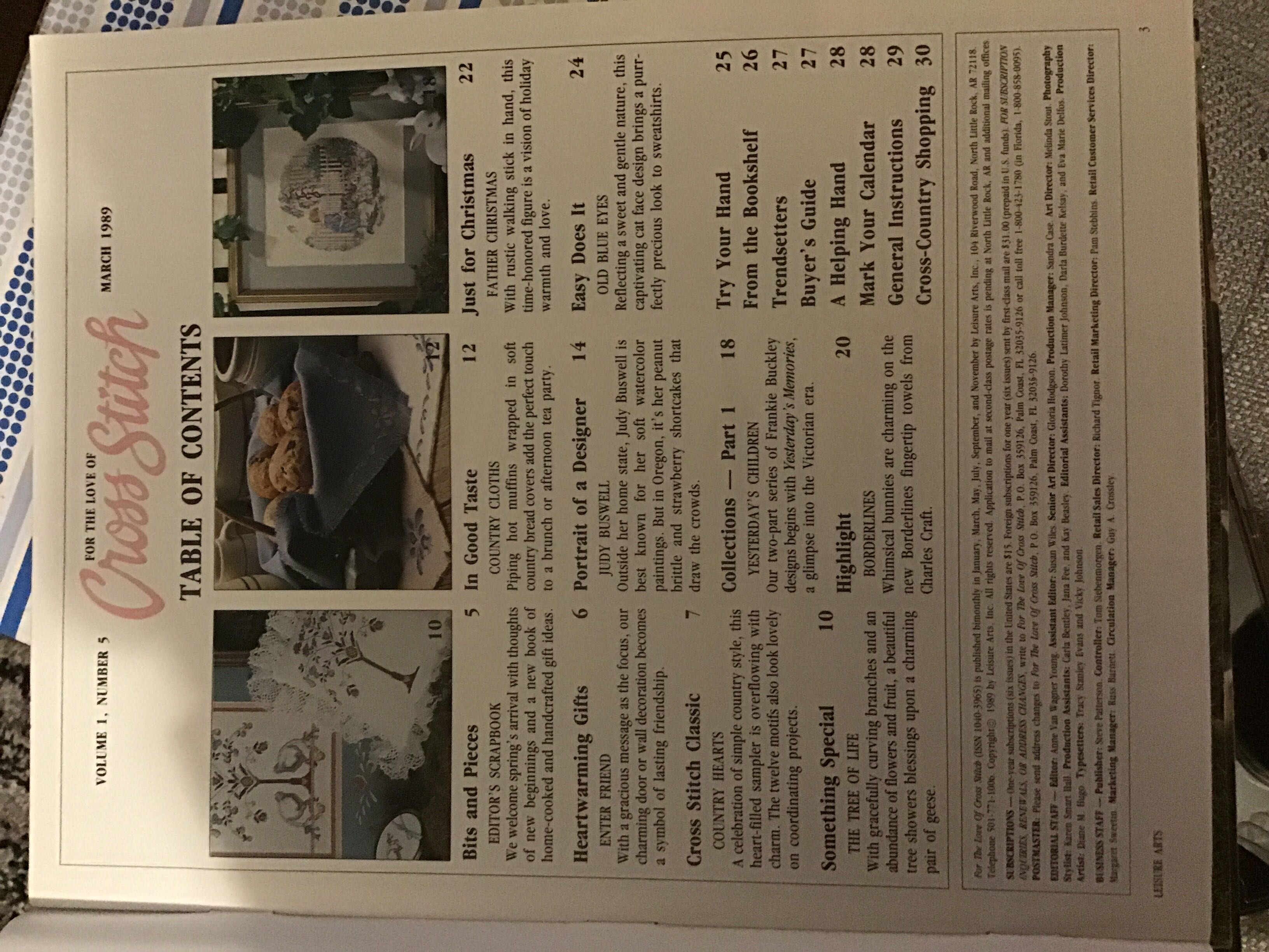 For The Love Of Cross Stitch  (March) magazine collectible [Barcode 028906340105] - Main Image 2