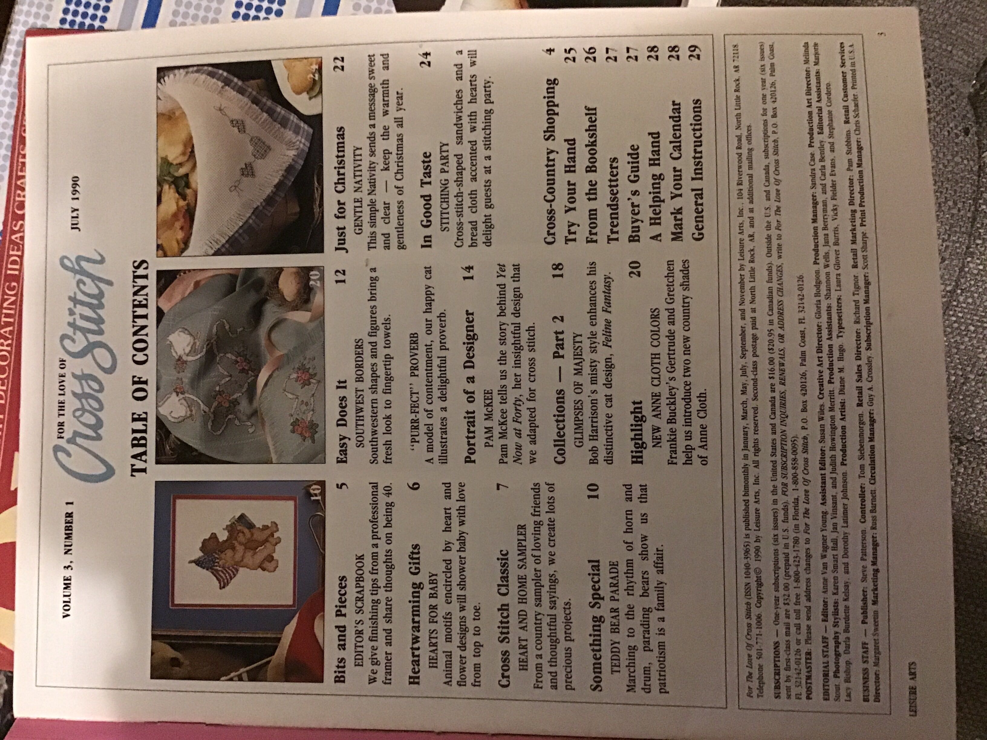 For The Love Of Cross Stitch  (July) magazine collectible [Barcode 028906350265] - Main Image 2