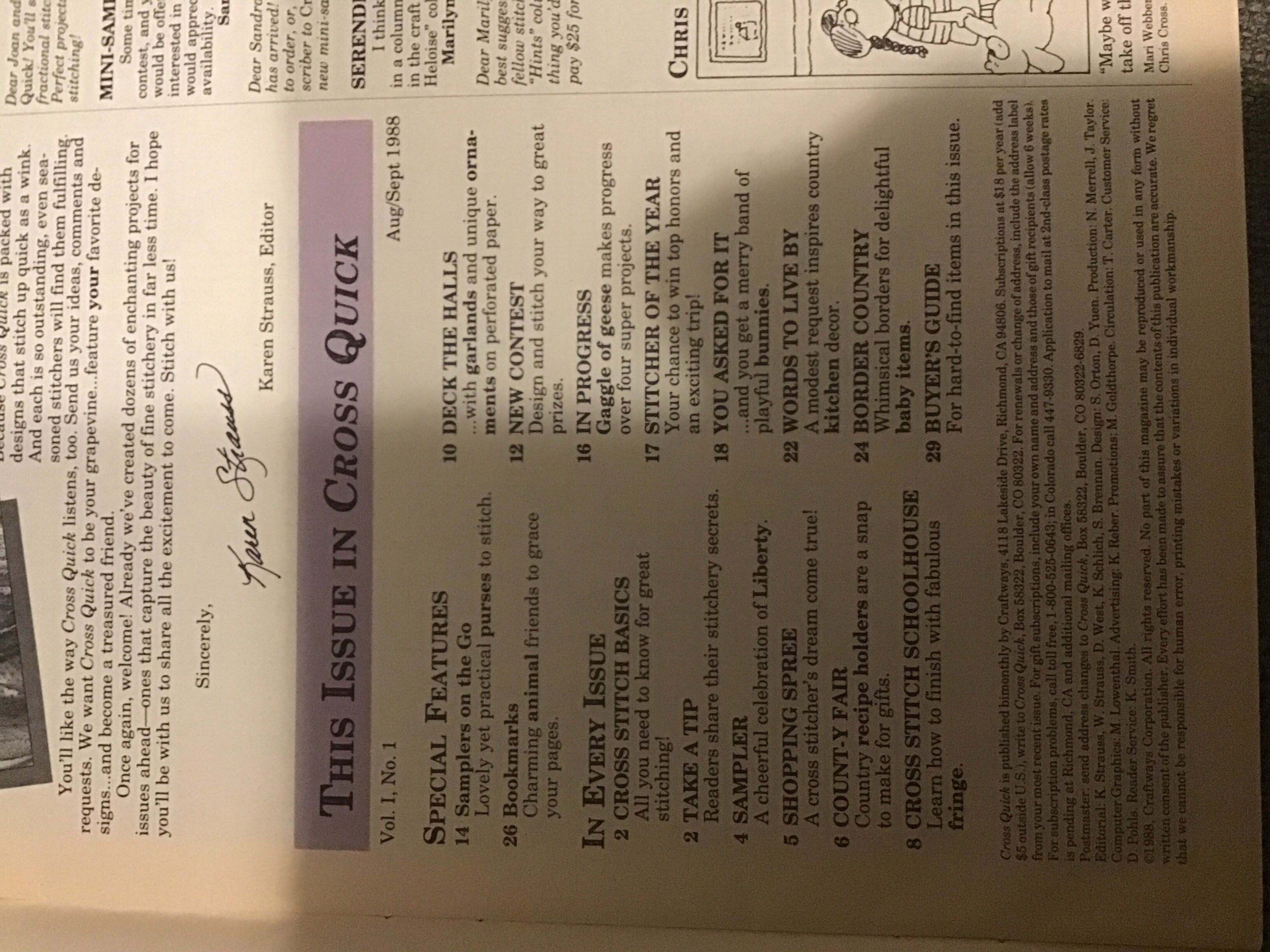 Cross Quick (Premier Issue)  (August) magazine collectible [Barcode 08445766] - Main Image 2