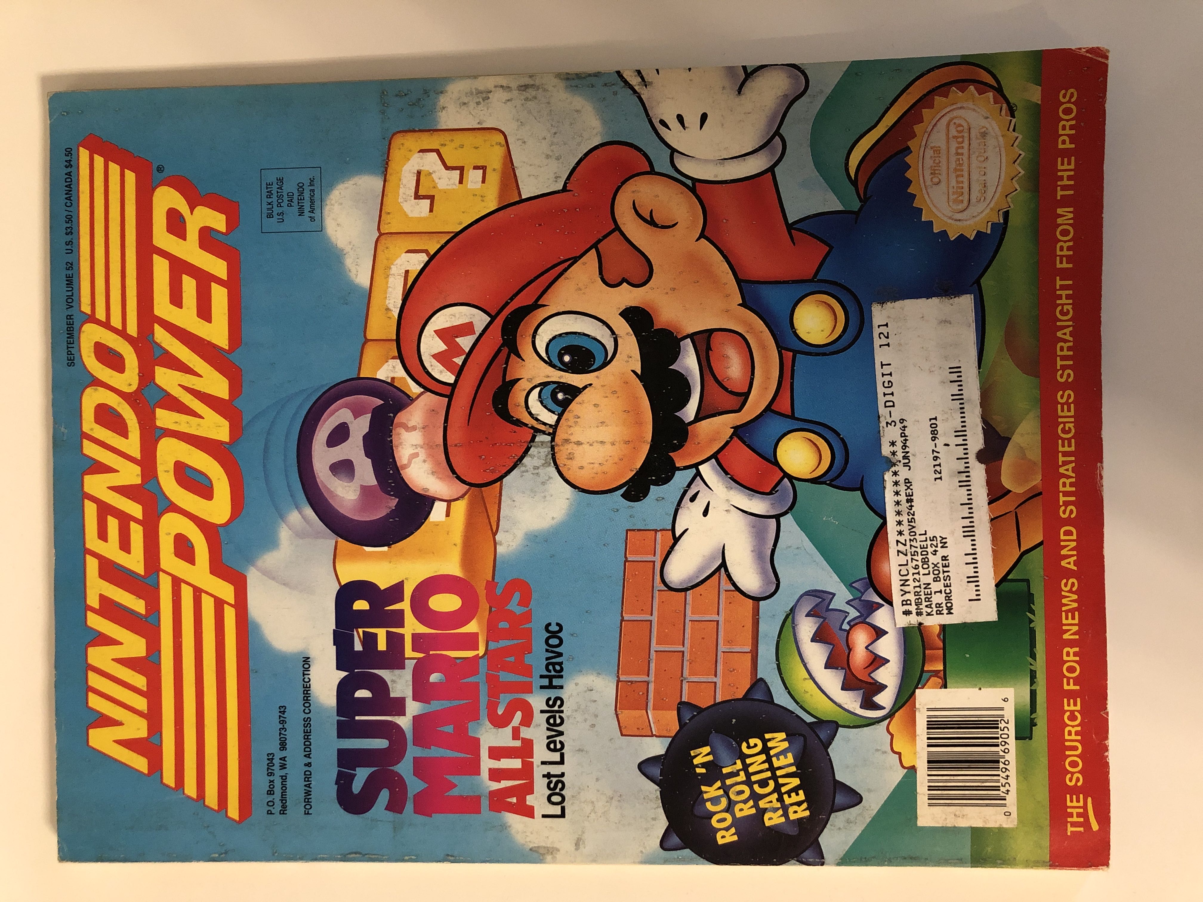 Nintendo Power 52  (September) magazine collectible [Barcode 045496690526] - Main Image 1