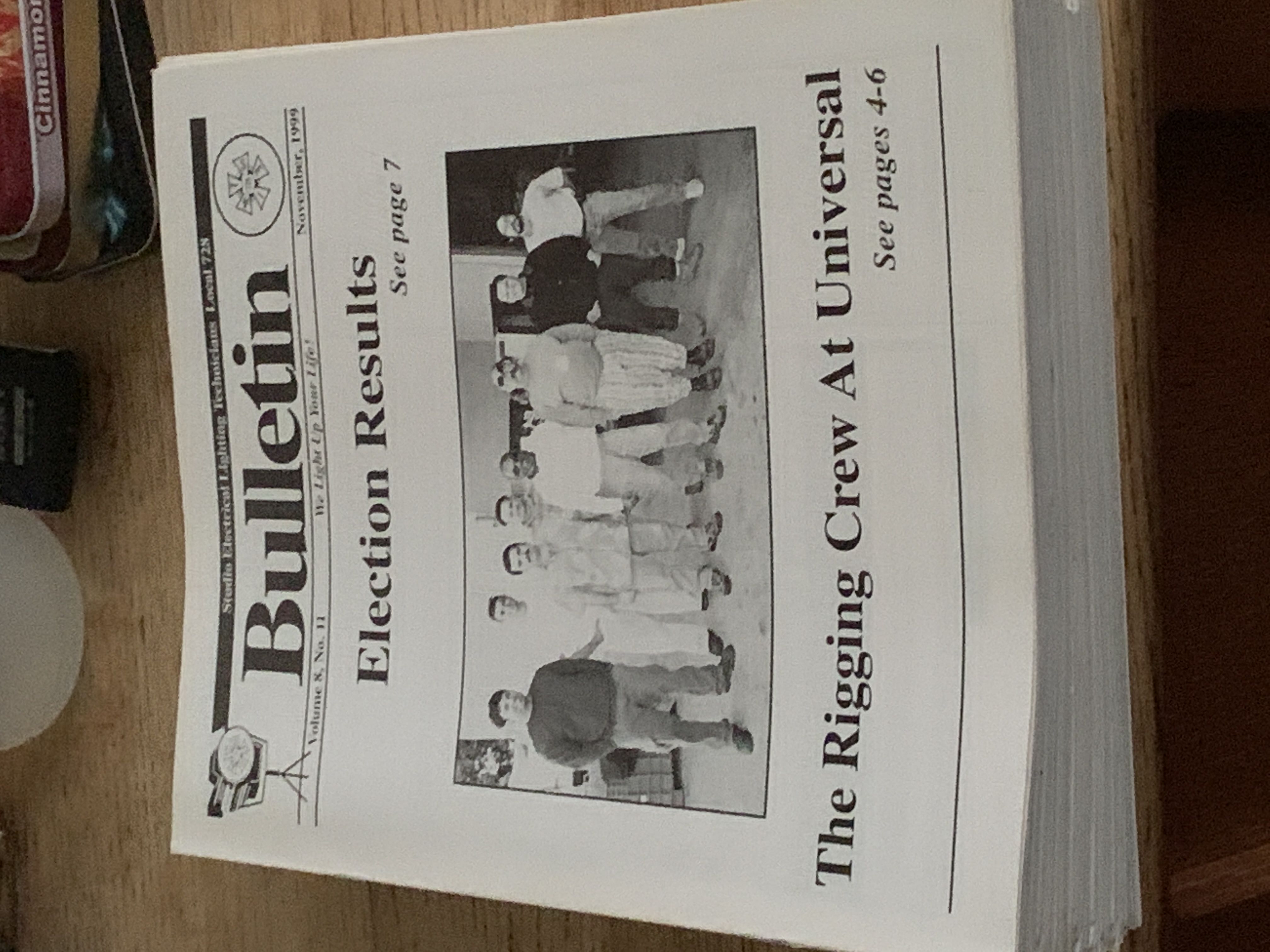 IATSE Local 728 Bulletin (November) magazine collectible - Main Image 1