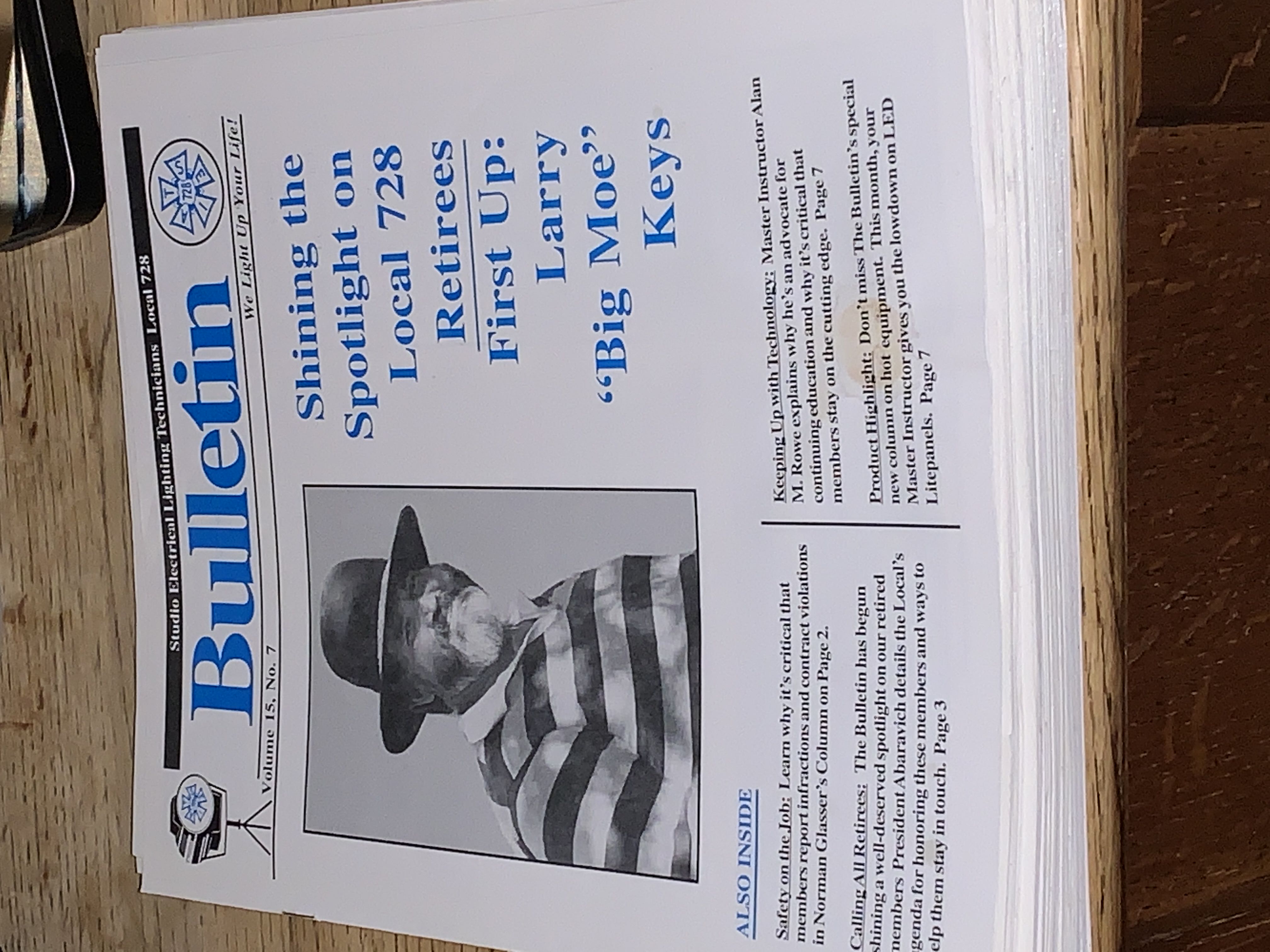 IATSE Local 728 Bulletin  (July) magazine collectible - Main Image 1