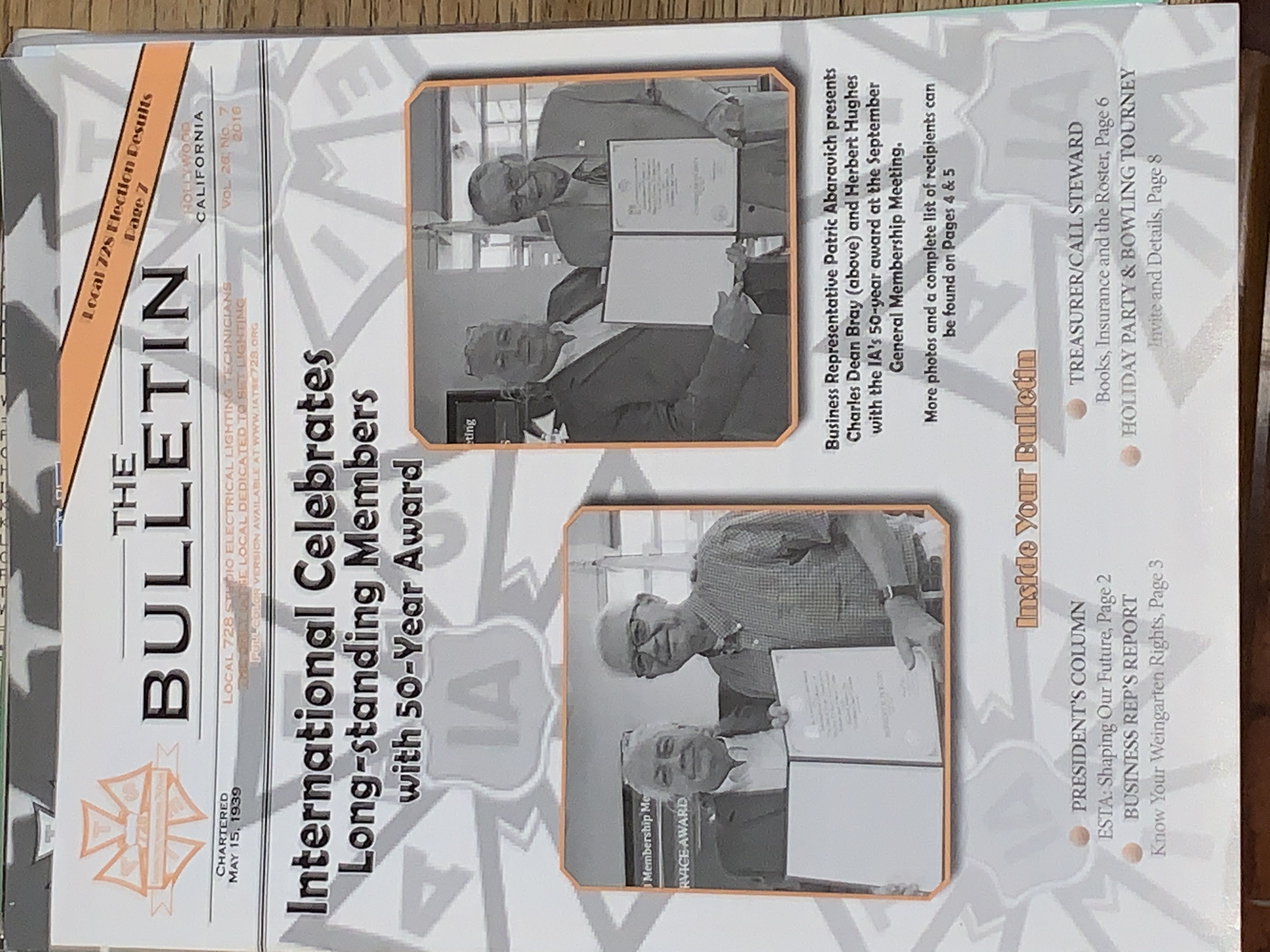IATSE Local 728 Bulletin (July) magazine collectible - Main Image 1