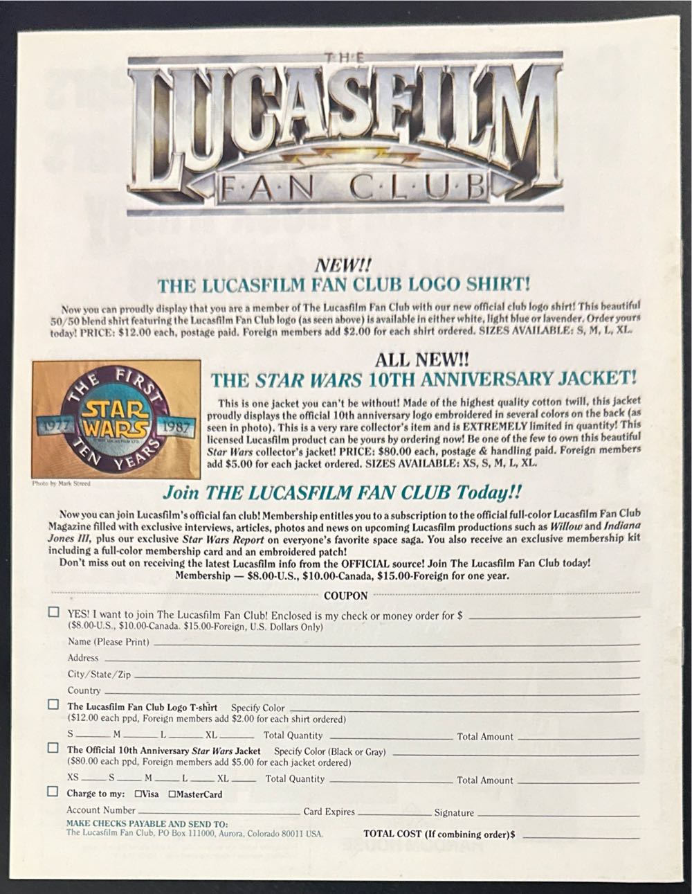 The LucasFilm Fan Club Magazine  (January) magazine collectible - Main Image 2
