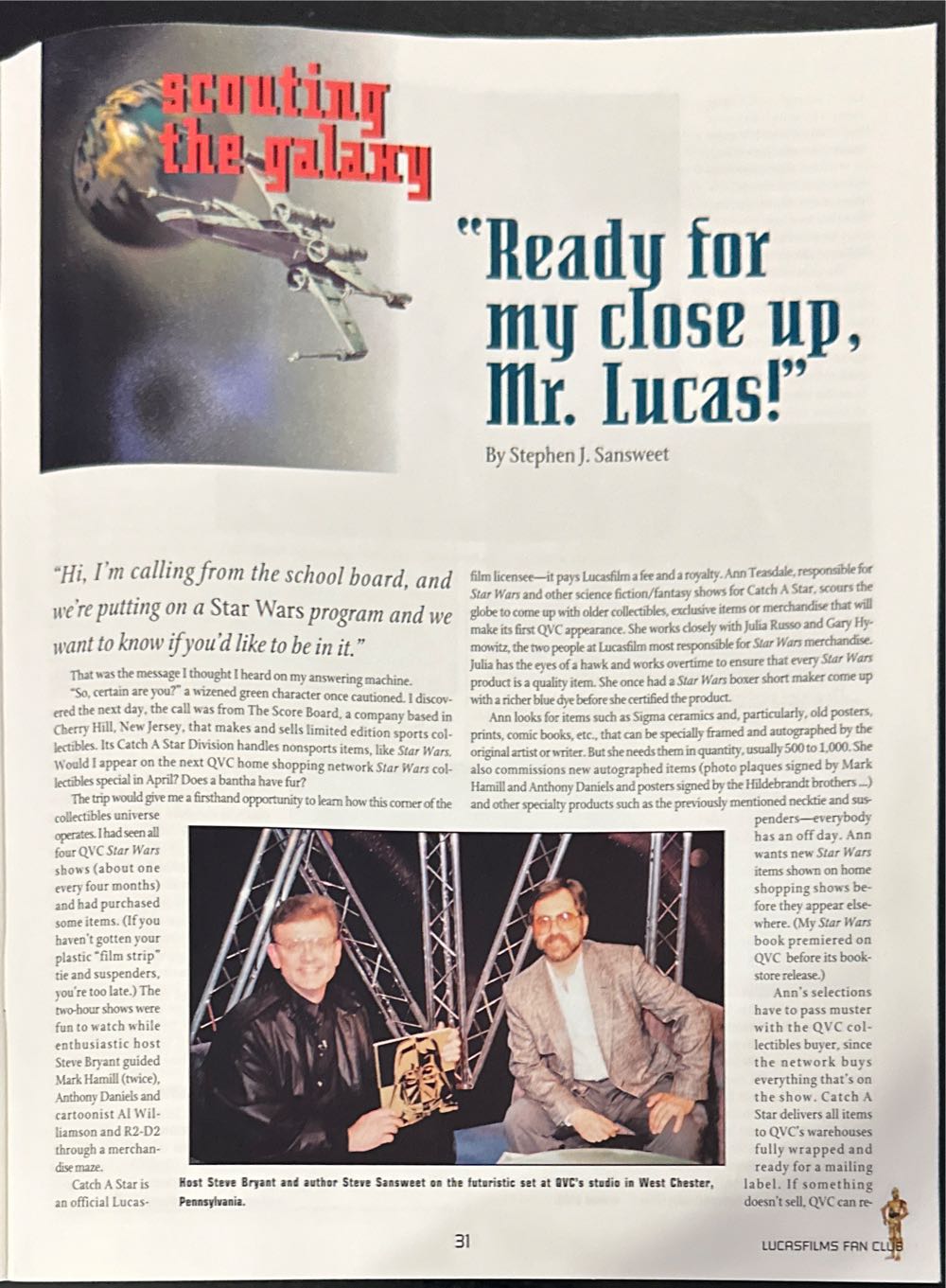 The LucasFilm Fan Club Magazine  (April) magazine collectible - Main Image 4