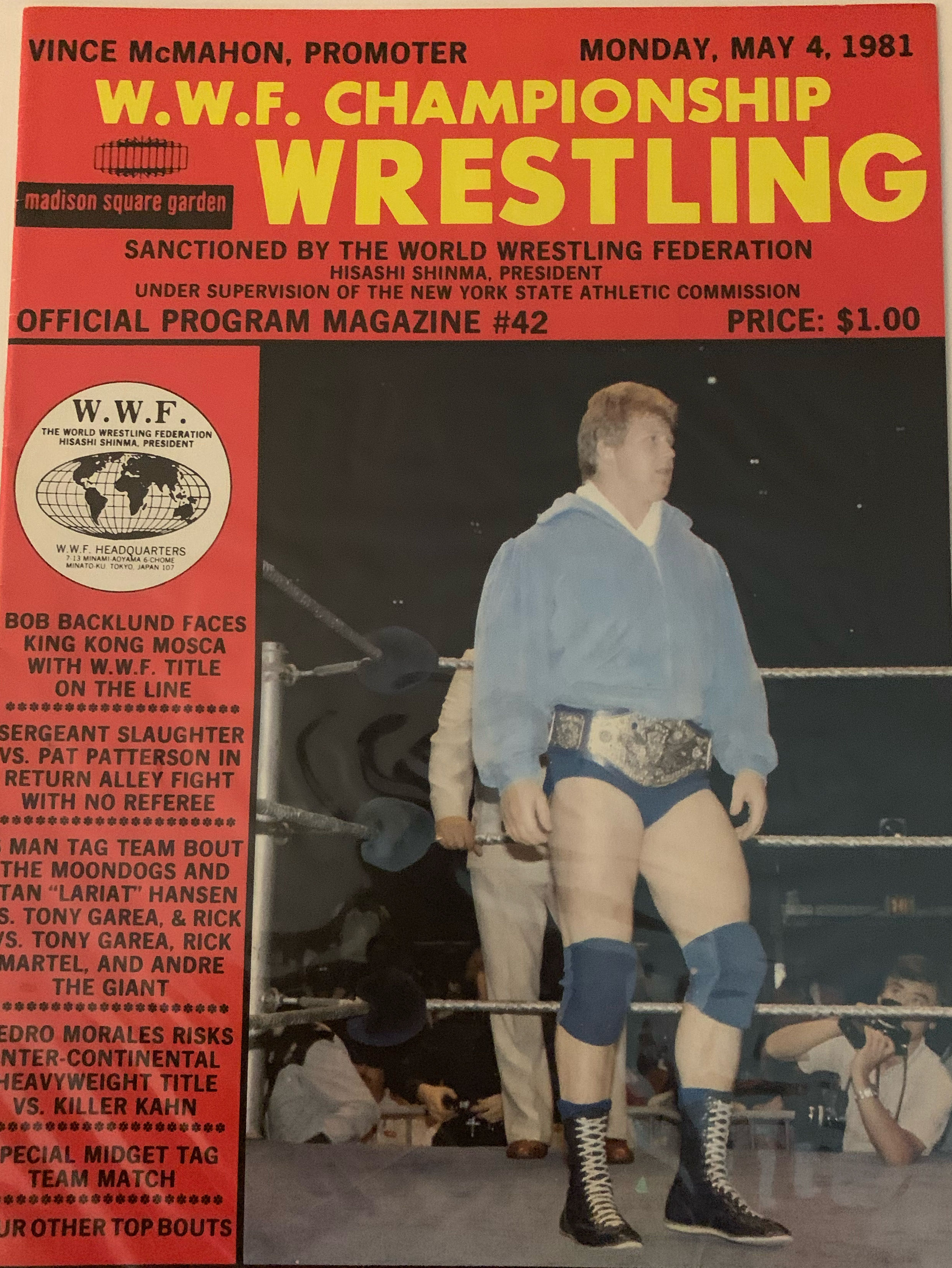 NWA Mid South Wrestling Association Major League Wrestling Program 1984 No. 88