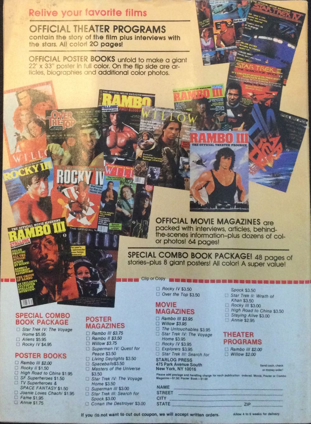 Starlog #134  (September) magazine collectible - Main Image 2