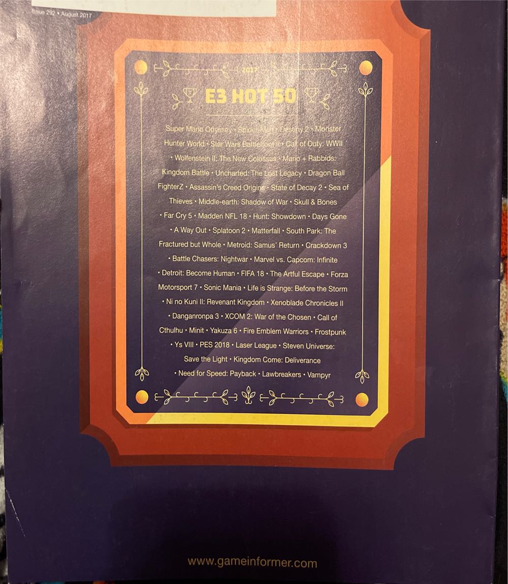 GameInformer 292  (August) magazine collectible [Barcode 720150371477] - Main Image 2