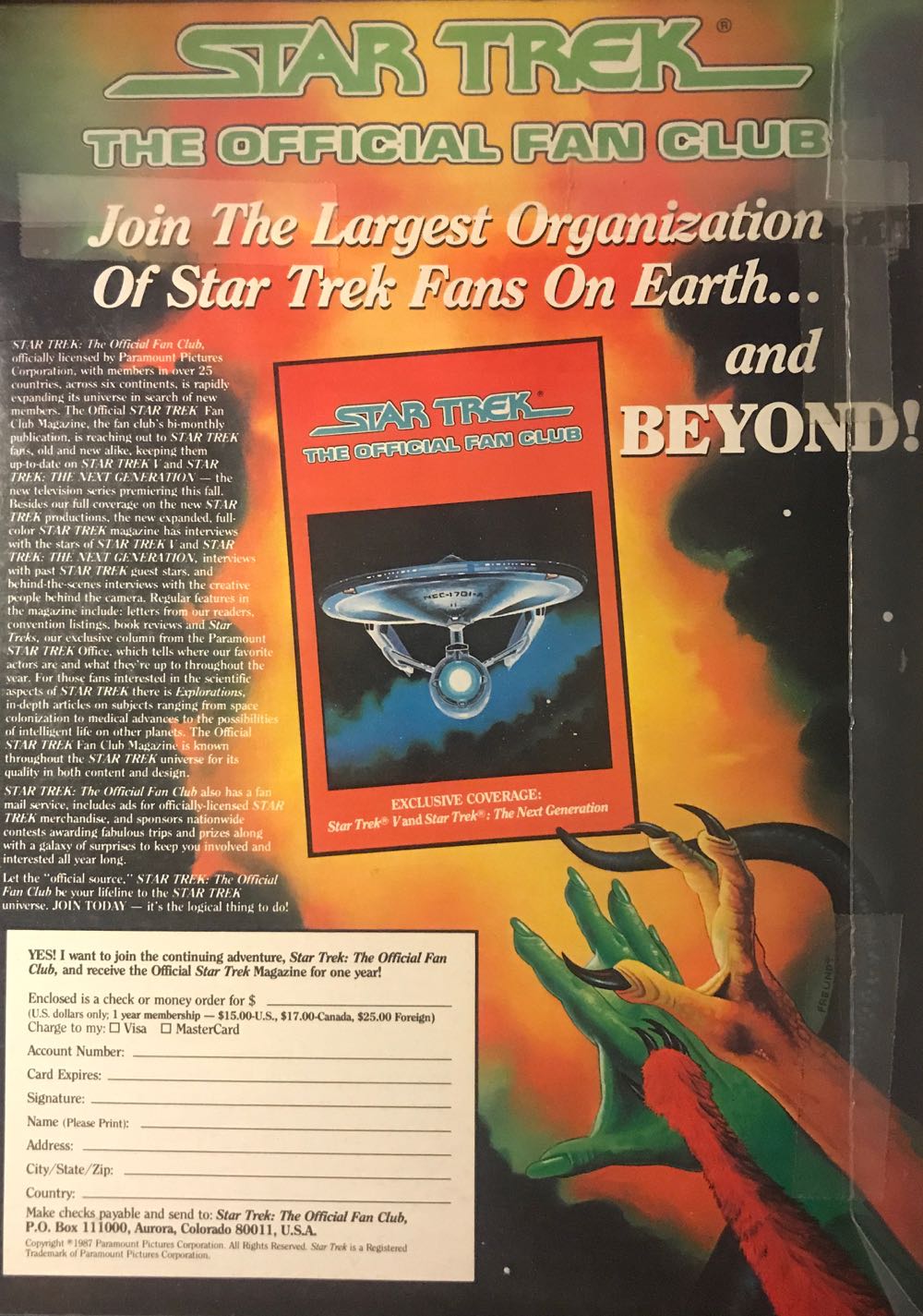 Star Trek TNG Official Magazine # 1  (December) magazine collectible [Barcode 071896460209] - Main Image 2