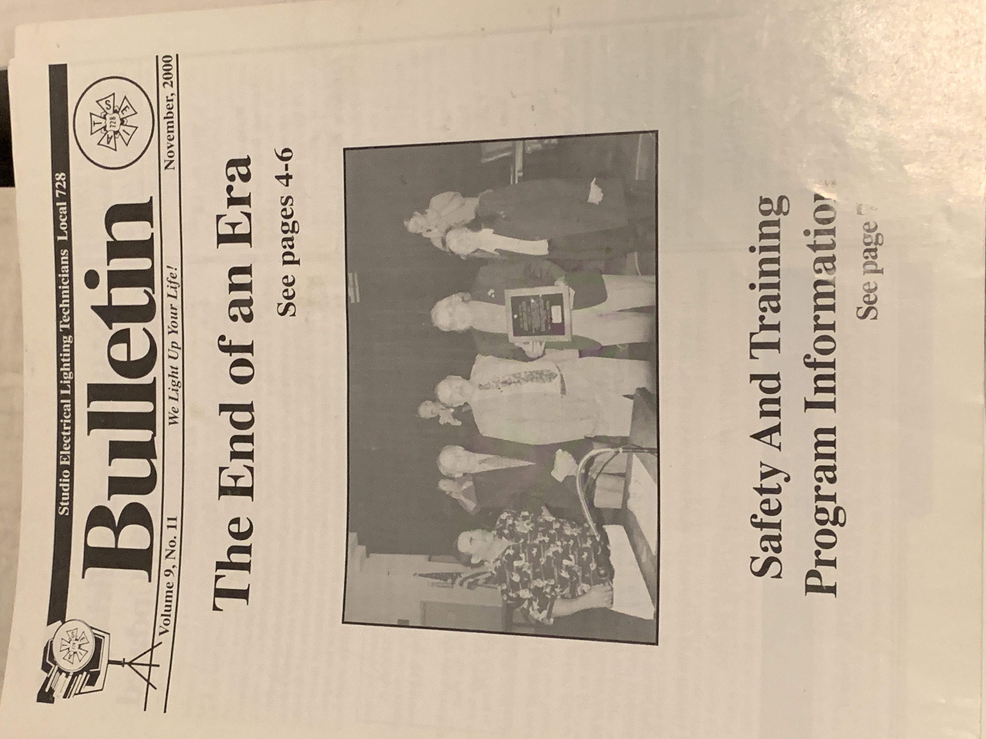 IATSE Local 728 Bulletin (November) magazine collectible - Main Image 1