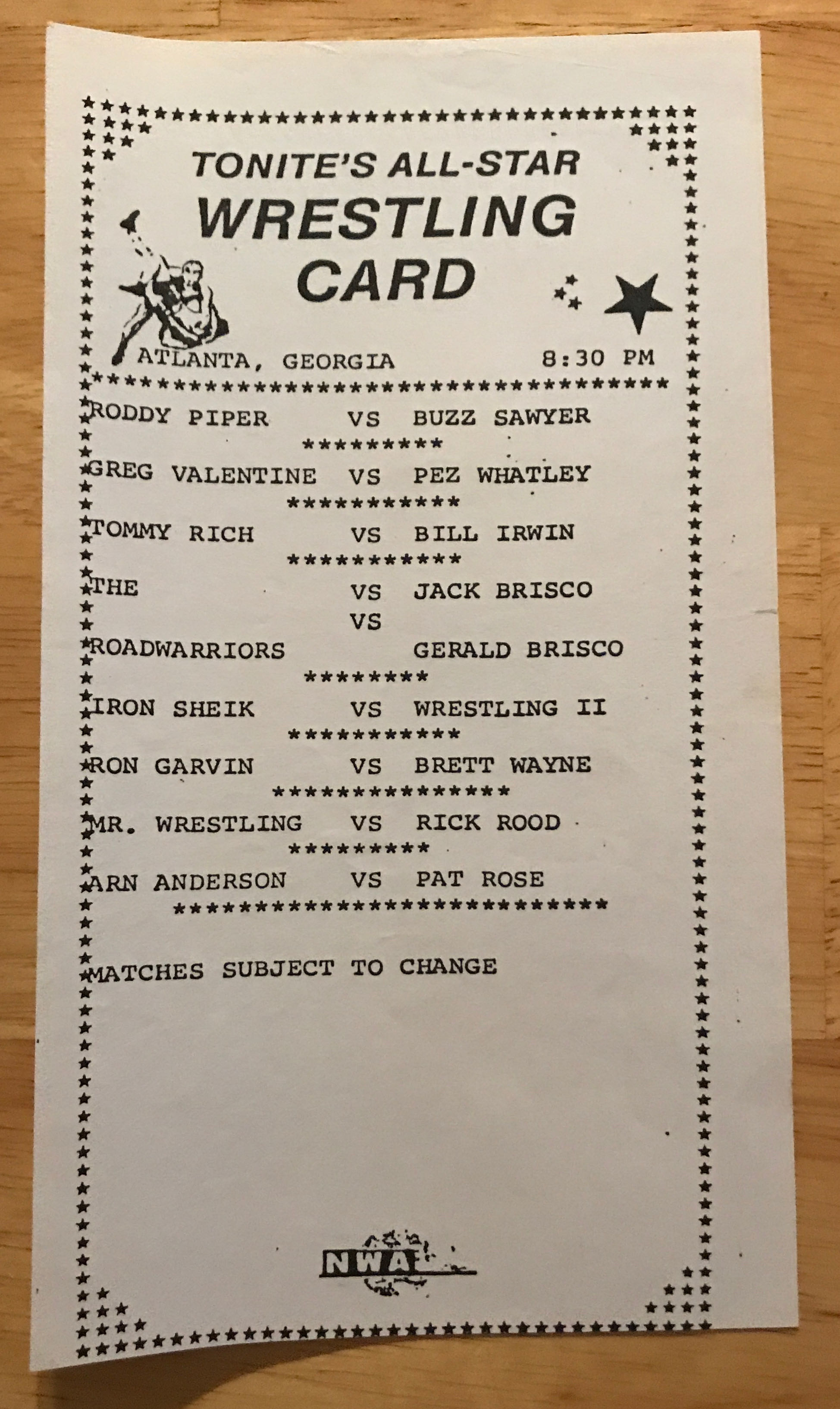 NWA Georgia Championship Wrestling WCW: The Ringsider 1983 Issue 18  magazine collectible - Main Image 2