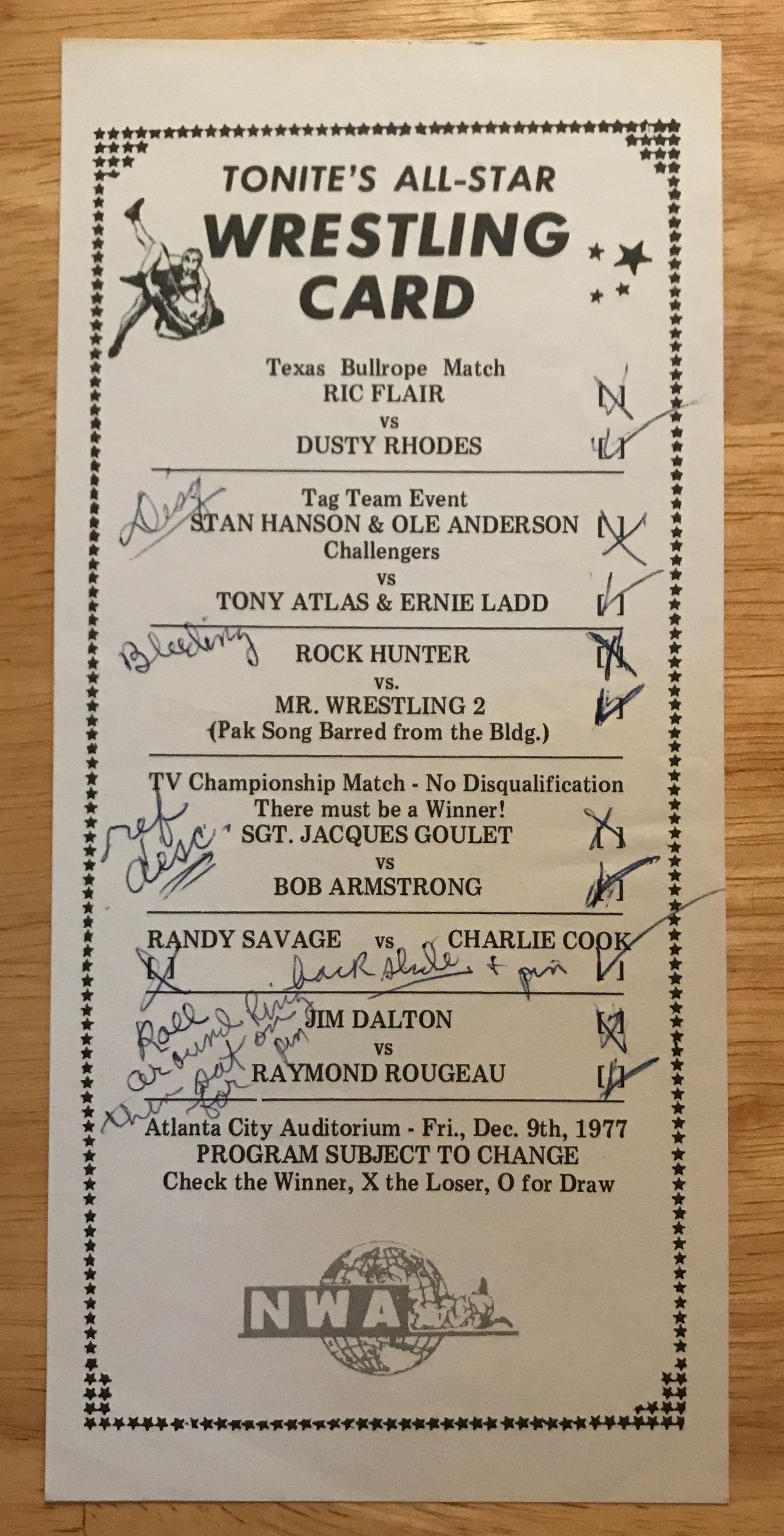 NWA Georgia - The Ringsider Vol. 77, No. 49 12/09/1977  (December) magazine collectible - Main Image 2