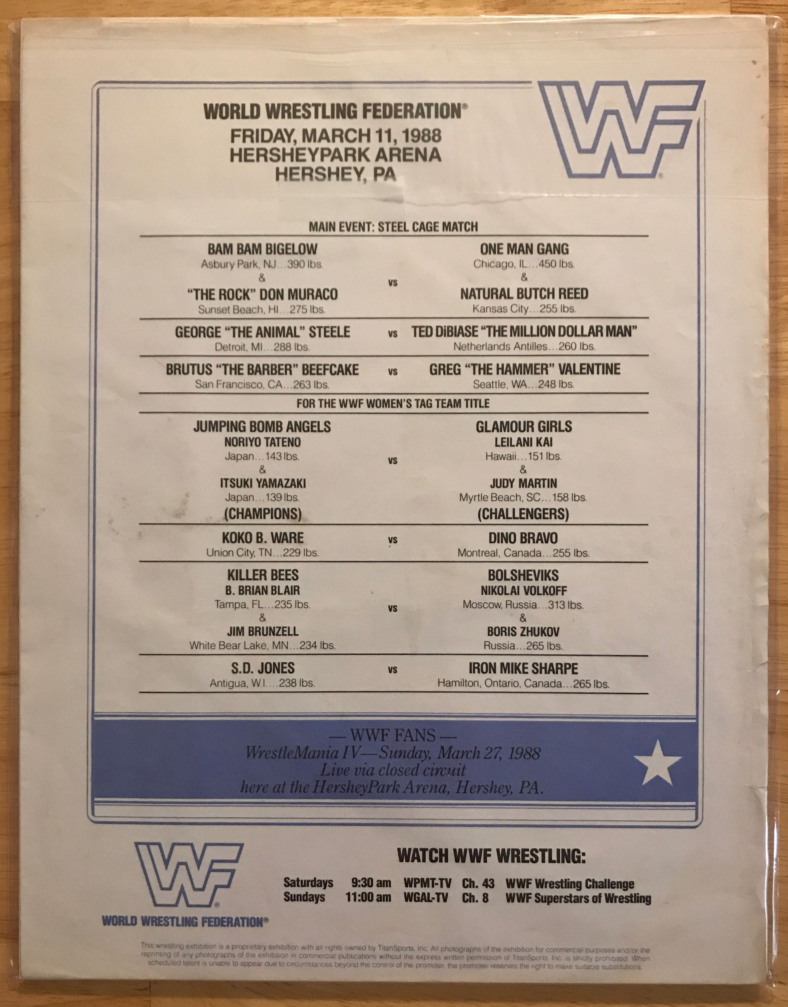 WWF Program Volume 156  magazine collectible - Main Image 2