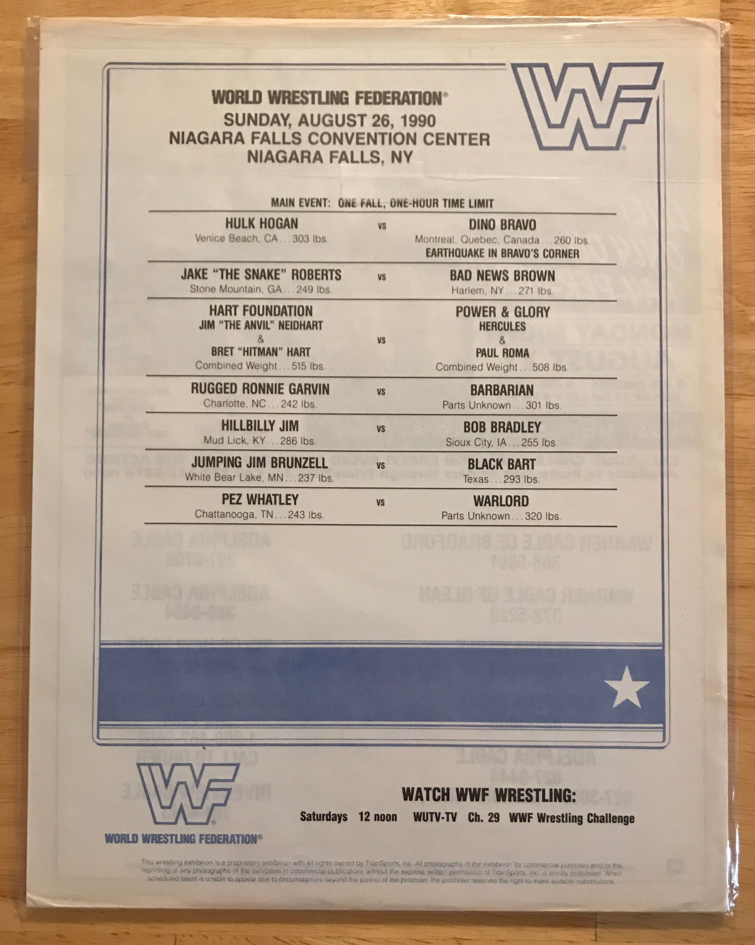 WWF Program Volume 182  (August) magazine collectible - Main Image 2