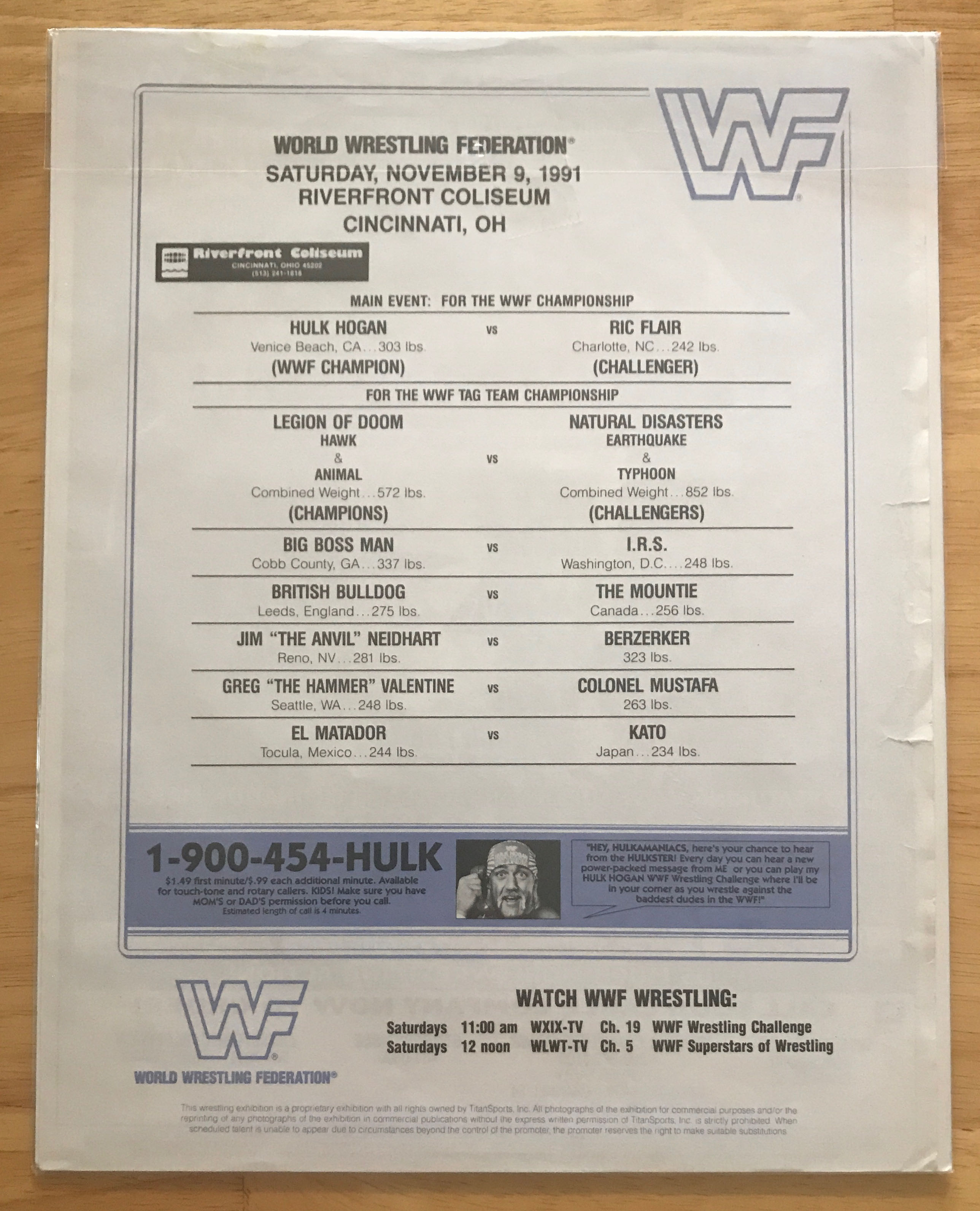 WWF Program Volume 196  (November) magazine collectible - Main Image 2