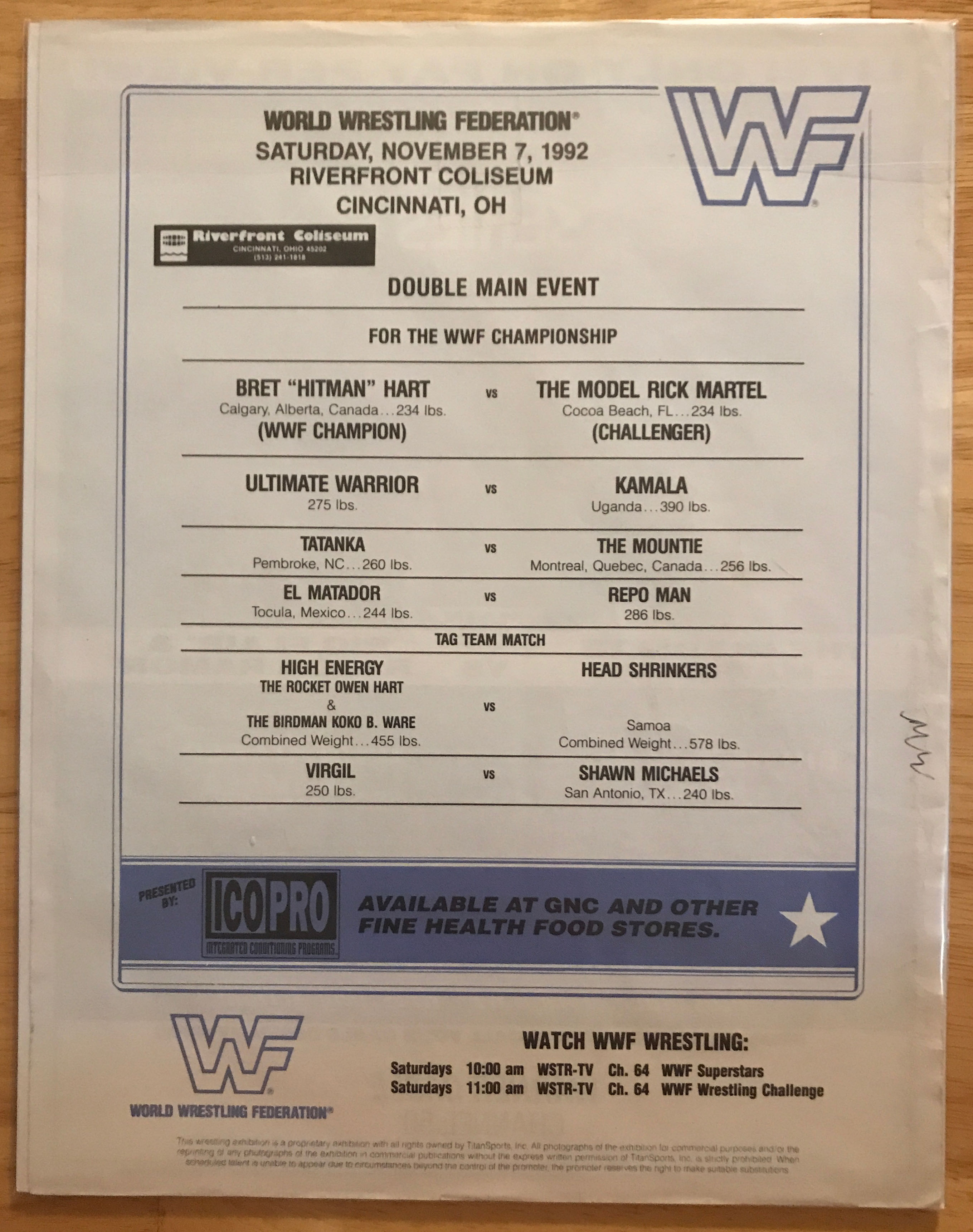 WWF Program Volume 207  (November) magazine collectible - Main Image 2