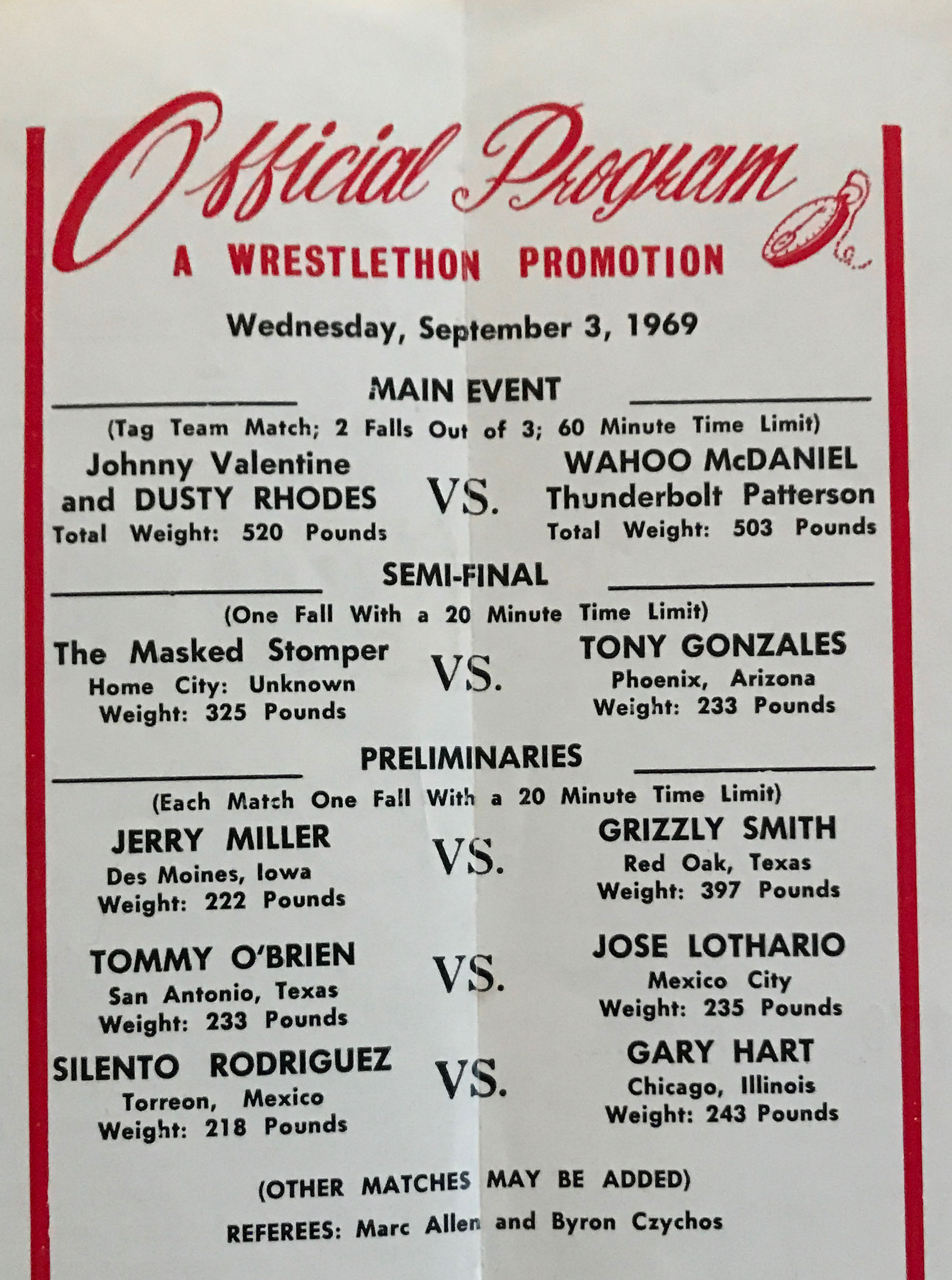 San Antonio, TX: “The Wrestler” Program Volume , No. 1 01/03/1973  (January) magazine collectible - Main Image 2