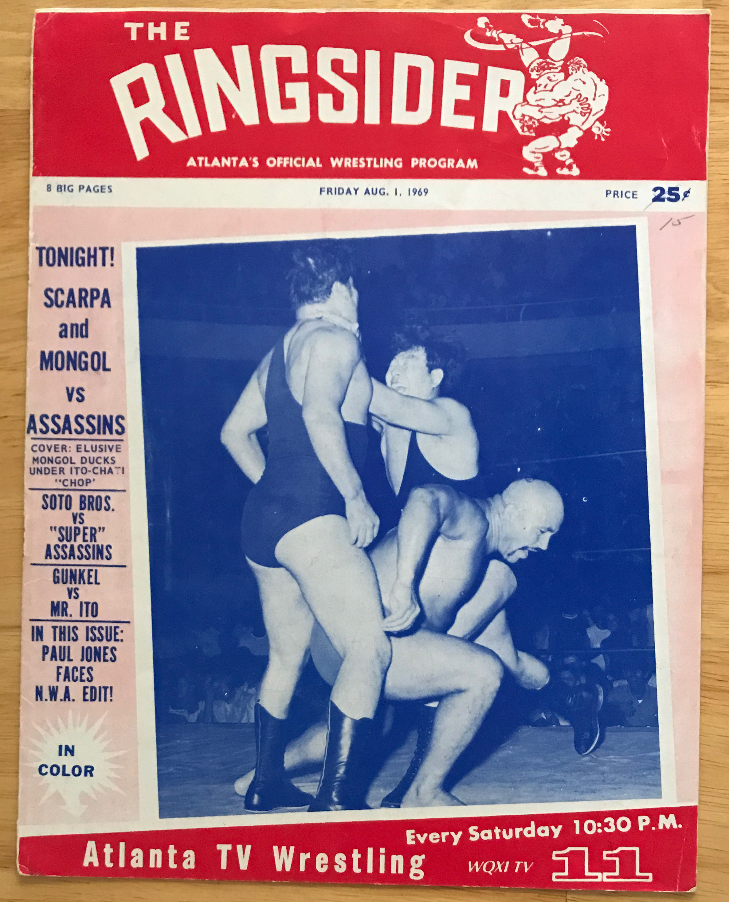 NWA Georgia - The Ringsider  08/01/1969  (August) magazine collectible - Main Image 1