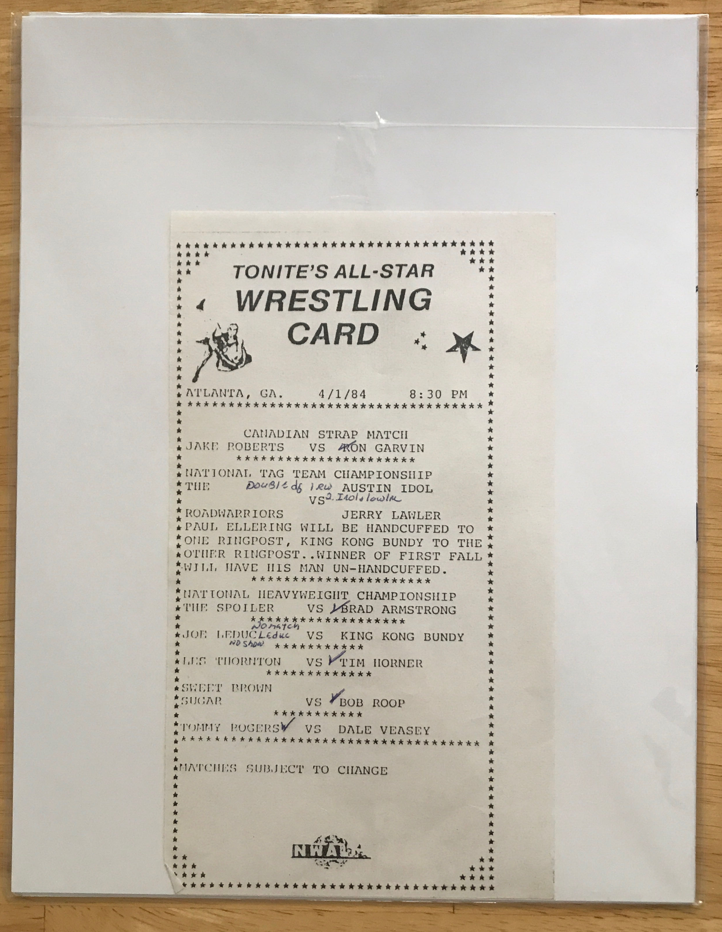 NWA Georgia - The Ringsider  04/01/1984  (April) magazine collectible - Main Image 2