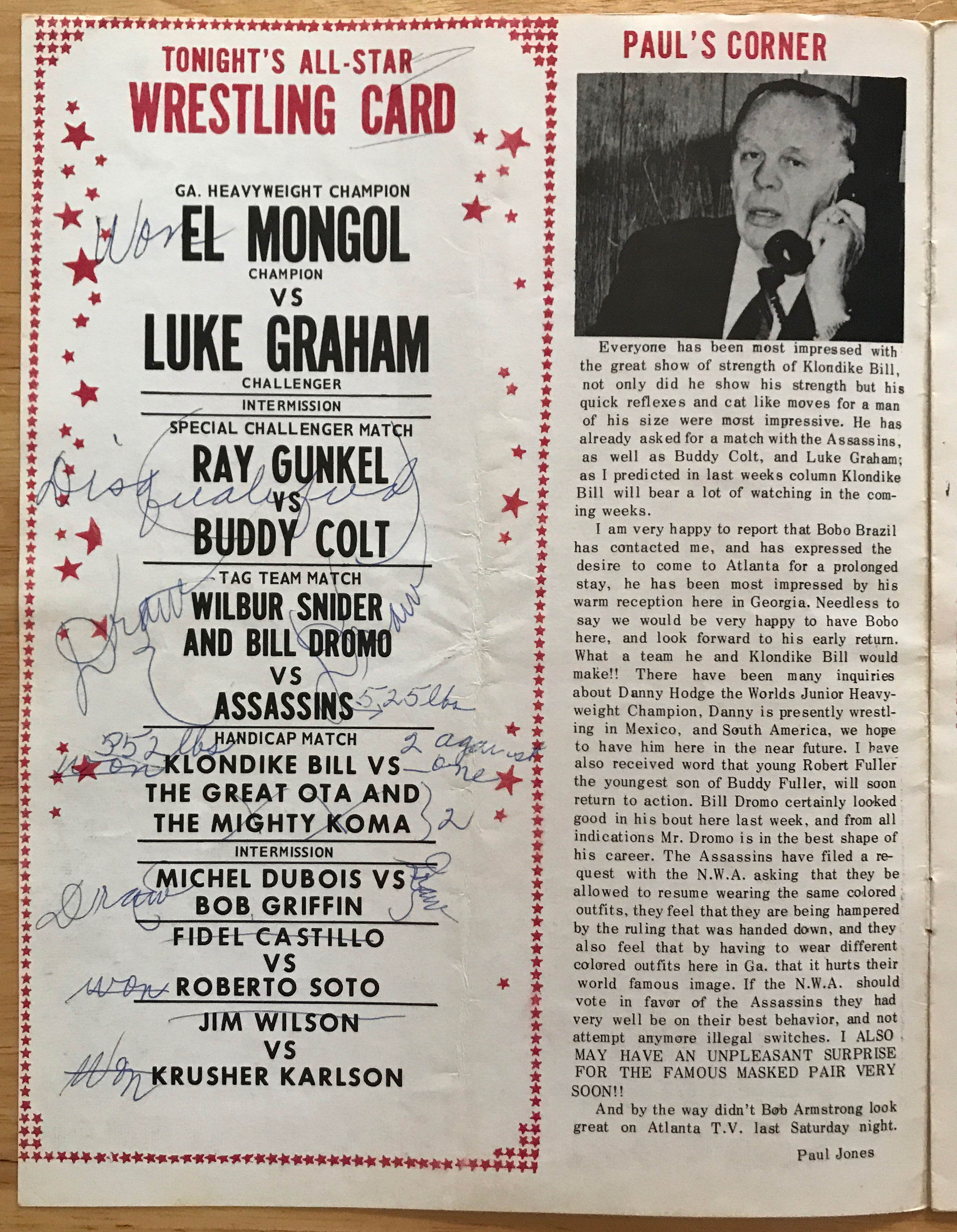 NWA Georgia - The Ringsider  03/12/1971  (March) magazine collectible - Main Image 2