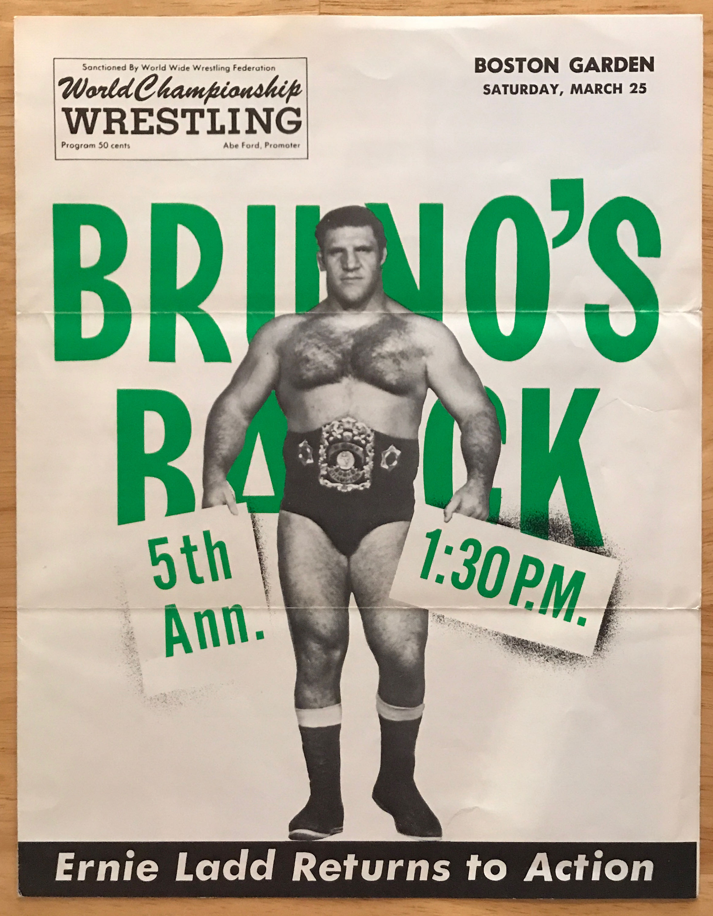 WWWF Championship Wrestling from MSG Program 09/24/1979