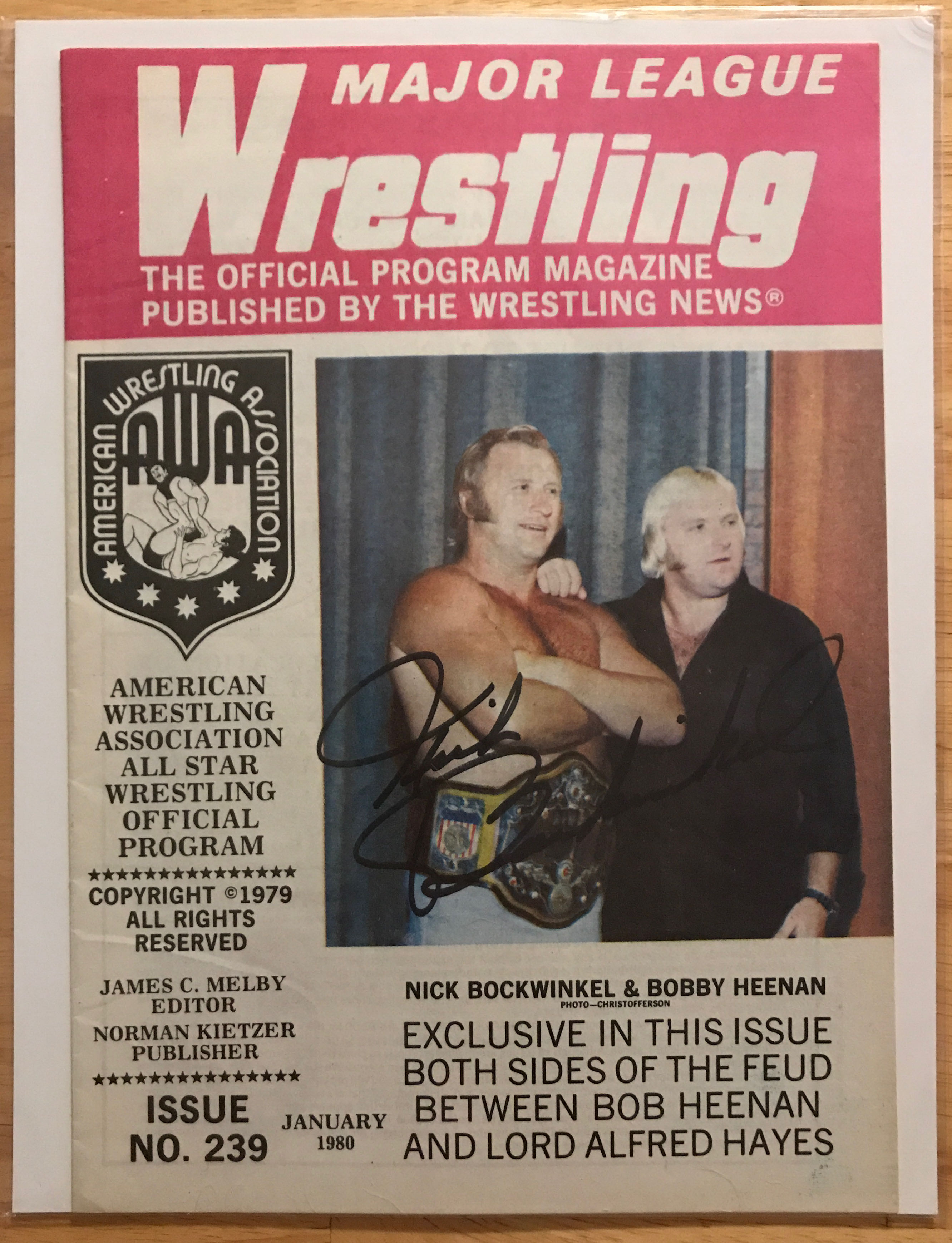 AWA Major League Wrestling Program No. 260 1981  magazine collectible - Main Image 2