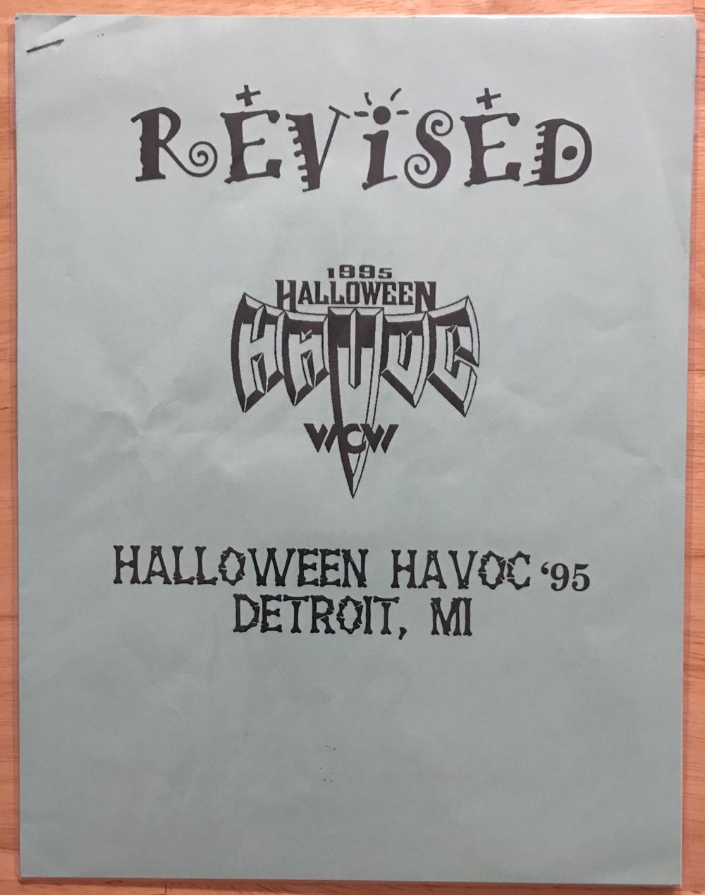 WCW Halloween Havoc 1995 Revised Script magazine collectible - Main Image 1