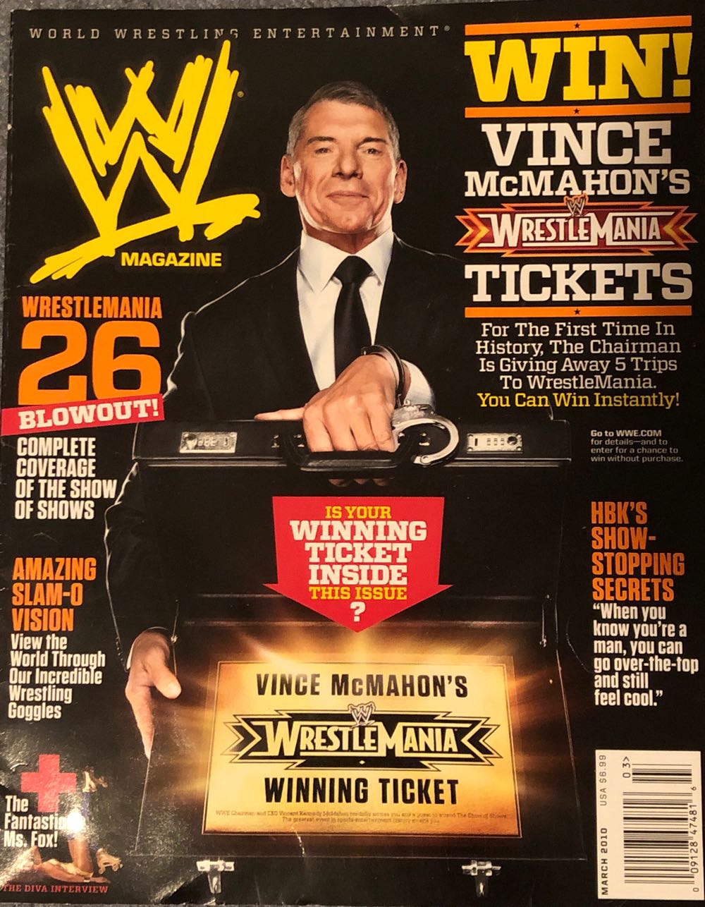 WWF Summer Slam 1991 Line Up Sheet