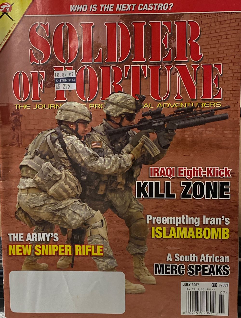 Soldier Of Fortune  (July) magazine collectible [Barcode 009281020615] - Main Image 1