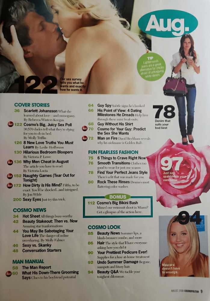 Cosmopolitan  (August) magazine collectible - Main Image 3