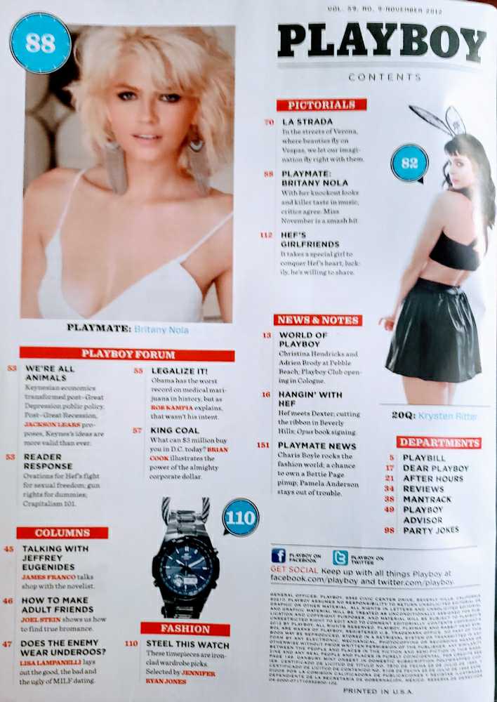 Playboy  (November) magazine collectible - Main Image 3