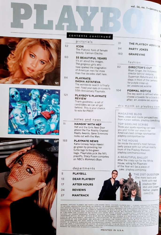 Playboy  (January) magazine collectible - Main Image 3