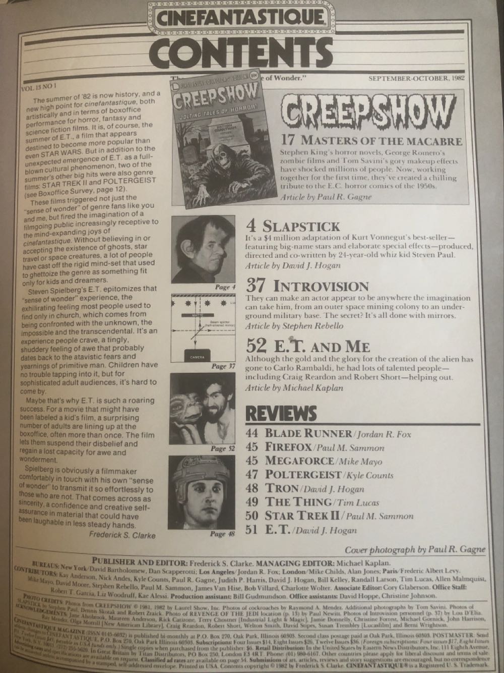 Cinefantastique 13-1  (September) magazine collectible - Main Image 2