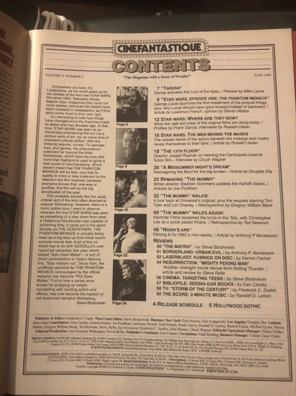 Cinefantastique 31-6  (June) magazine collectible - Main Image 2