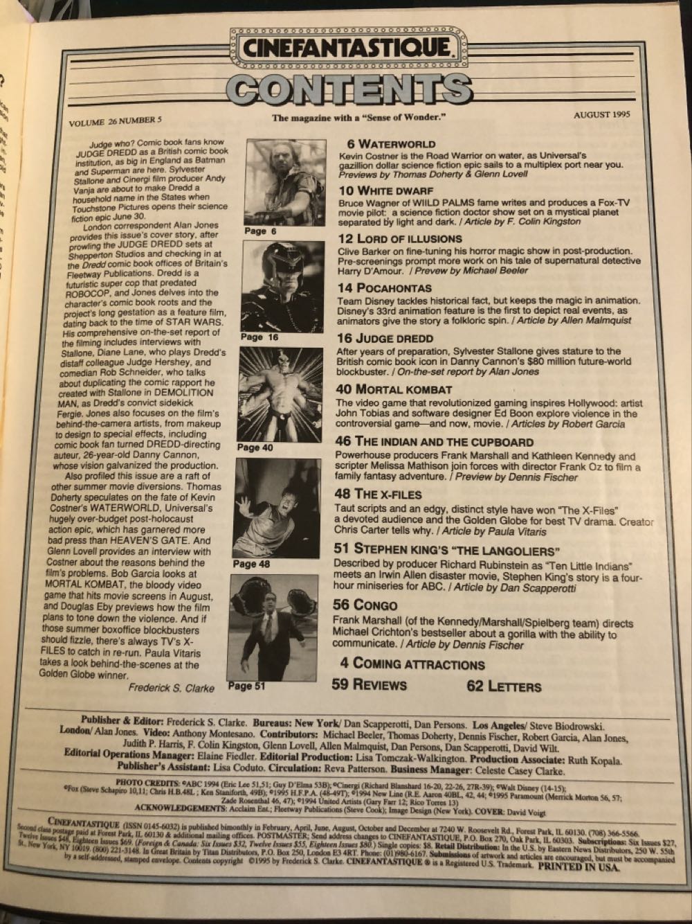 Cinefantastique 26-5  (August) magazine collectible - Main Image 2
