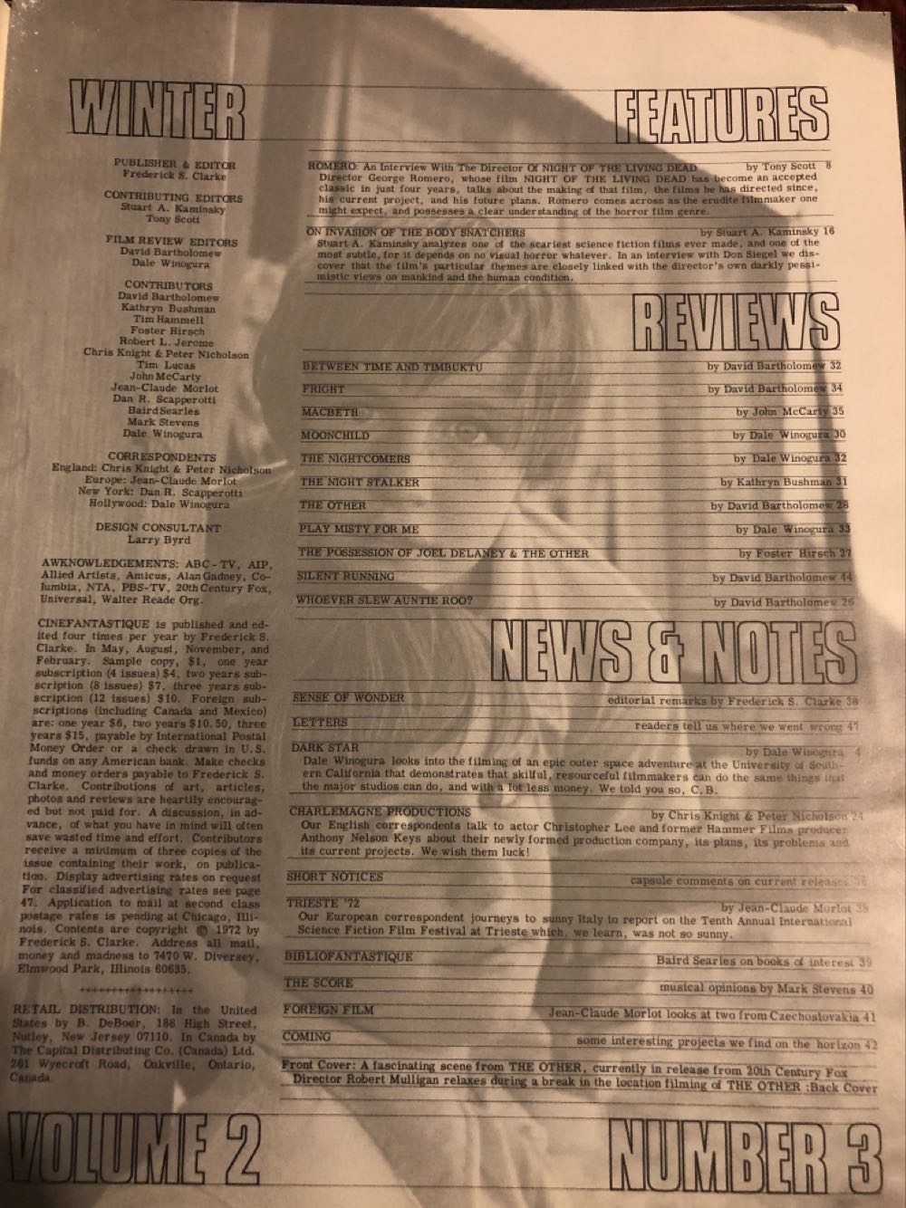 Cinefantastique 2-3  (November) magazine collectible - Main Image 2