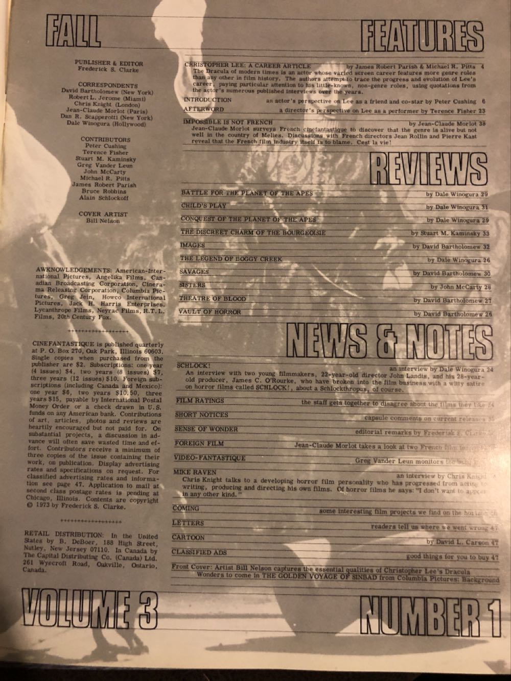 Cinefantastique 3-1  (November) magazine collectible - Main Image 2