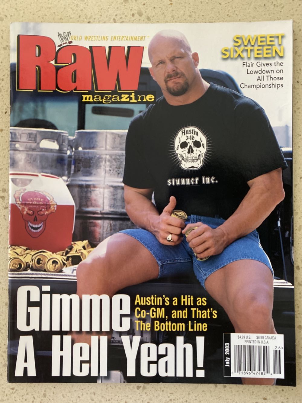 WWE Raw Magazine  (July) magazine collectible [Barcode 07189647482426] - Main Image 1