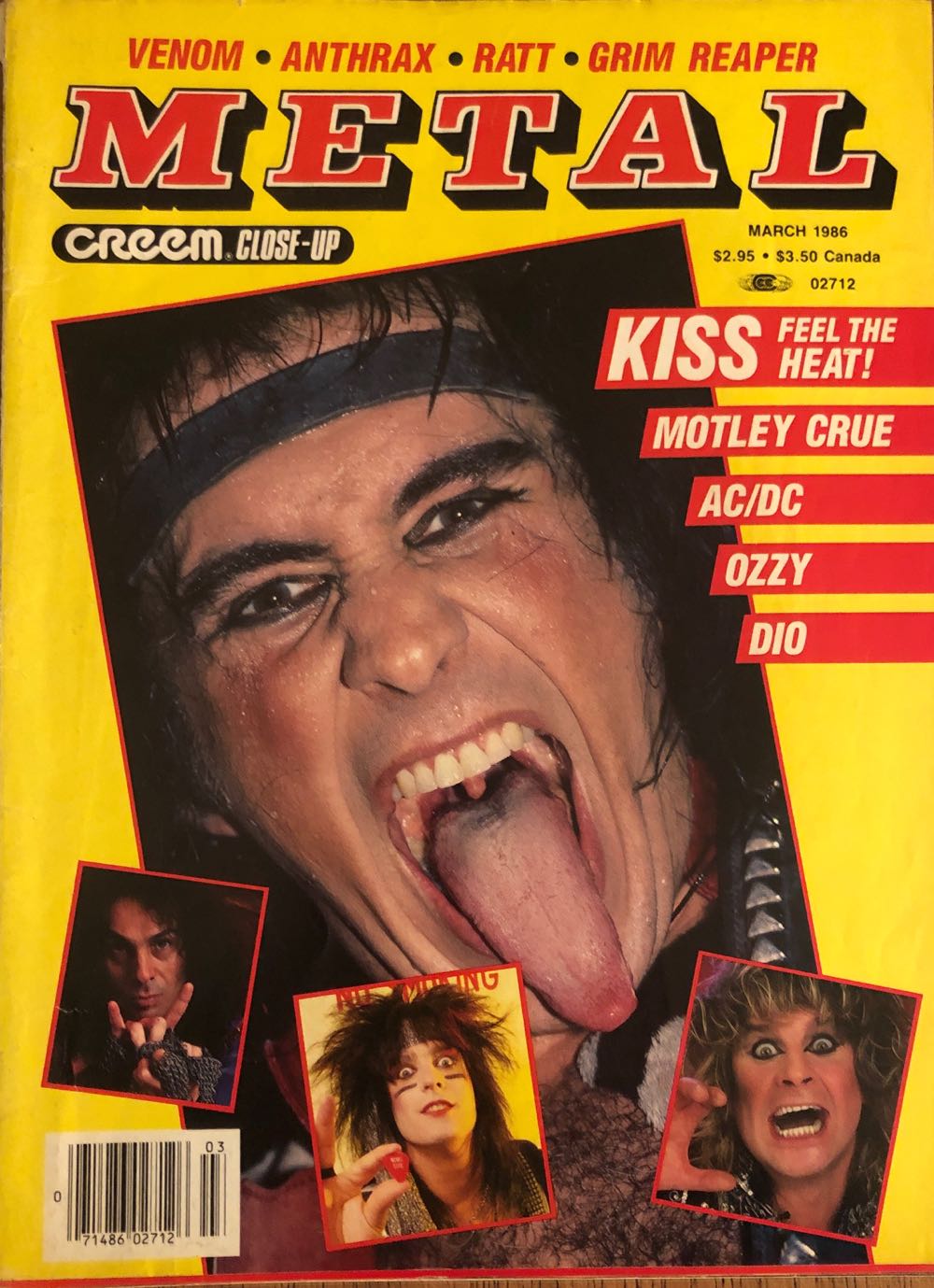 Creem Close-Up: Metal  (March) magazine collectible [Barcode 07148602712624] - Main Image 1