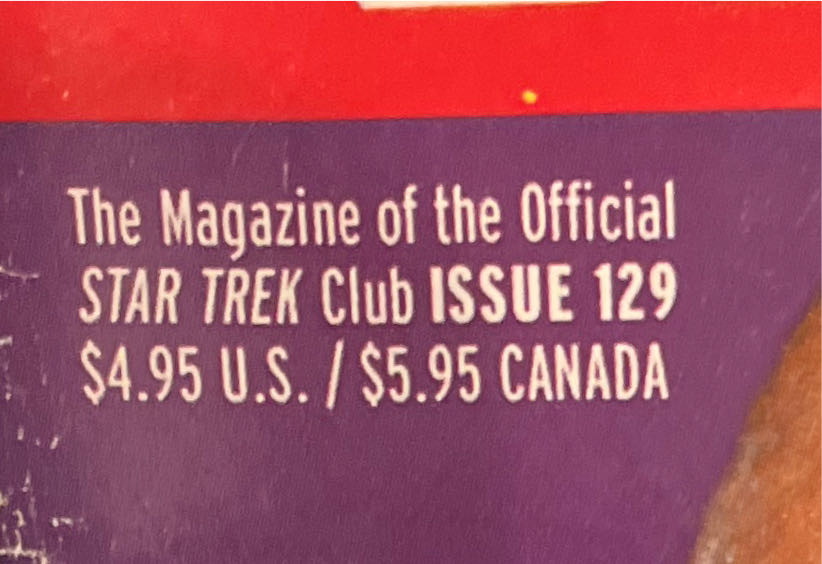 Star Trek Communicator #129  (April) magazine collectible [Barcode 07447093693008] - Main Image 3