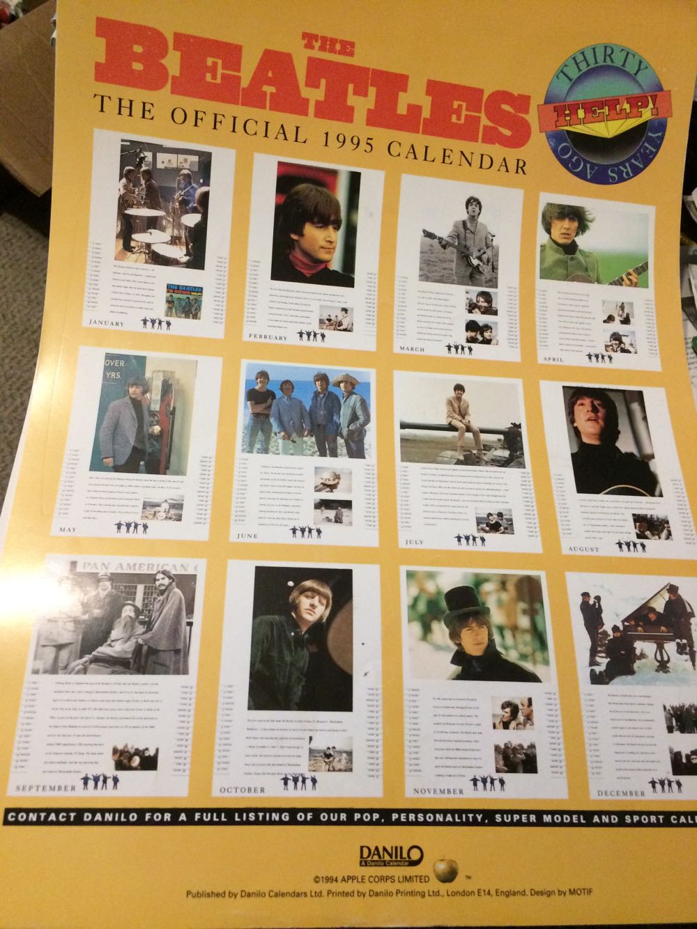 The Beatles: The Official 1995 Calendar  magazine collectible - Main Image 2
