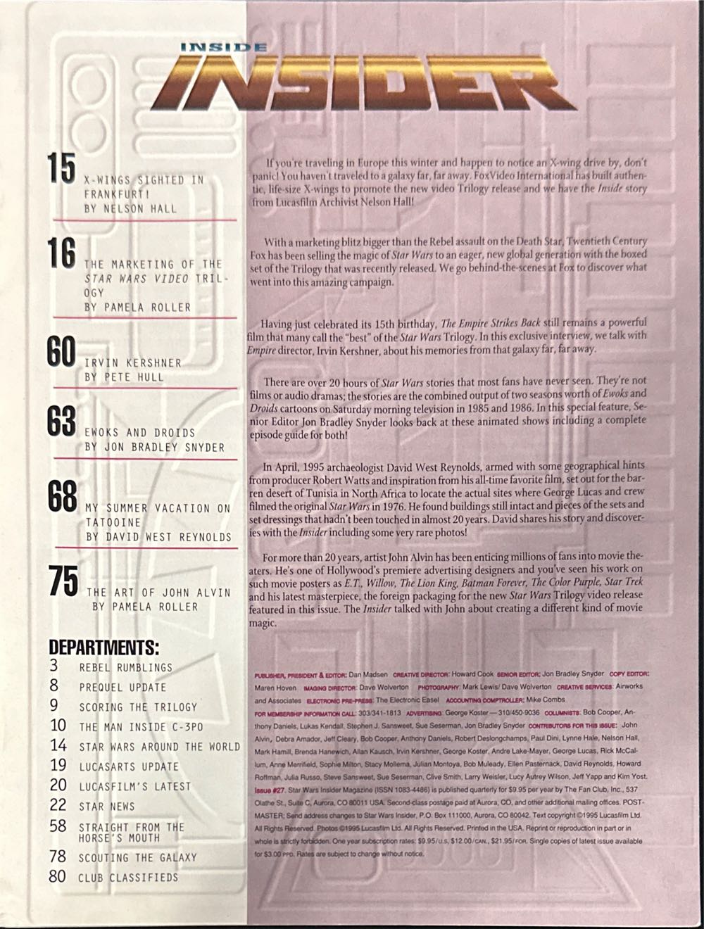 Star Wars Insider  (October) magazine collectible [Barcode 71609279609654] - Main Image 3