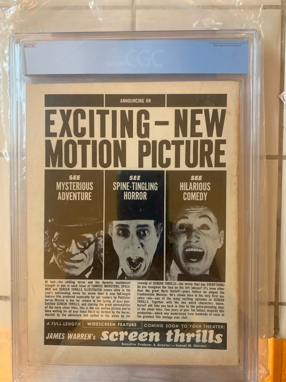 Famous Monsters Of Filmland CGC 3928188007 5.5  (July) magazine collectible - Main Image 3