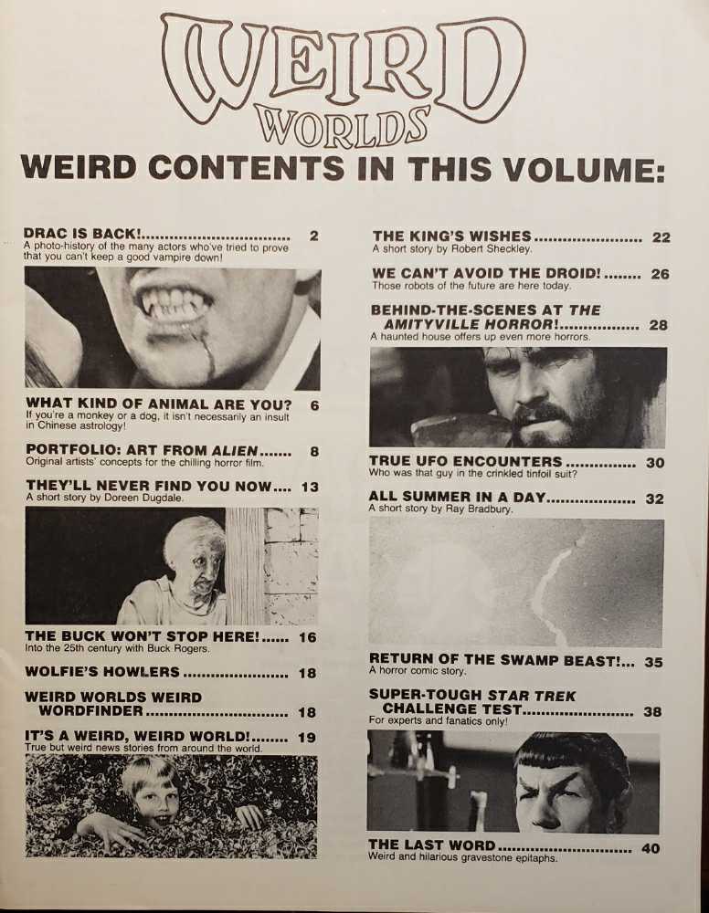 Weird Worlds  magazine collectible - Main Image 2
