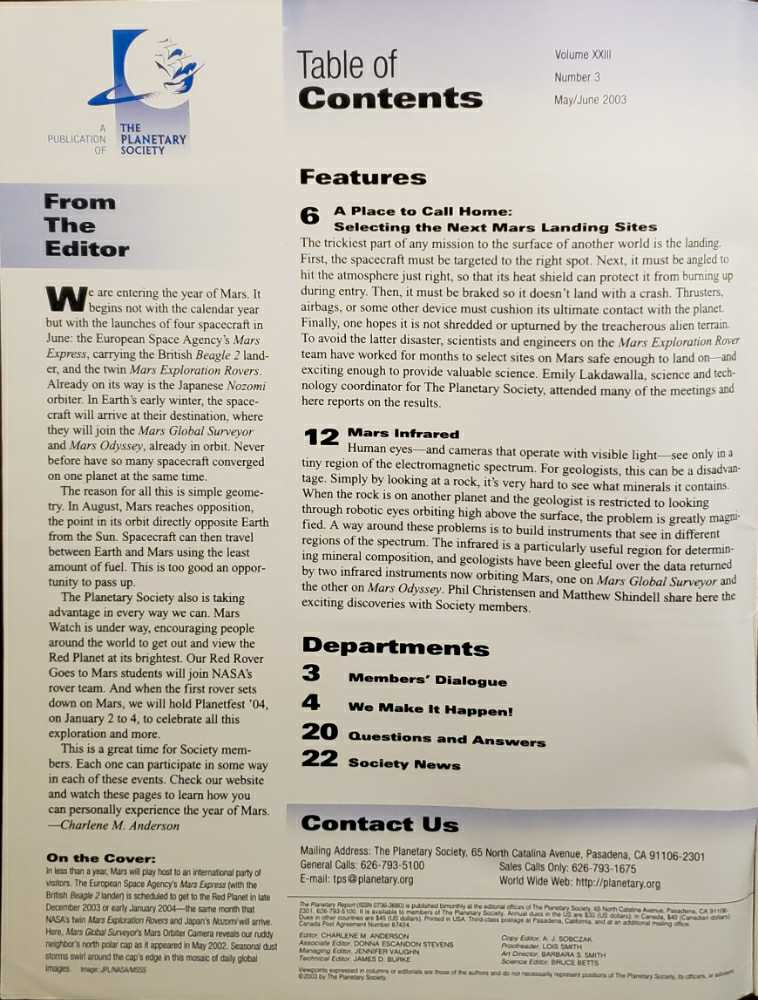Planetary Report, The (May) magazine collectible - Main Image 2