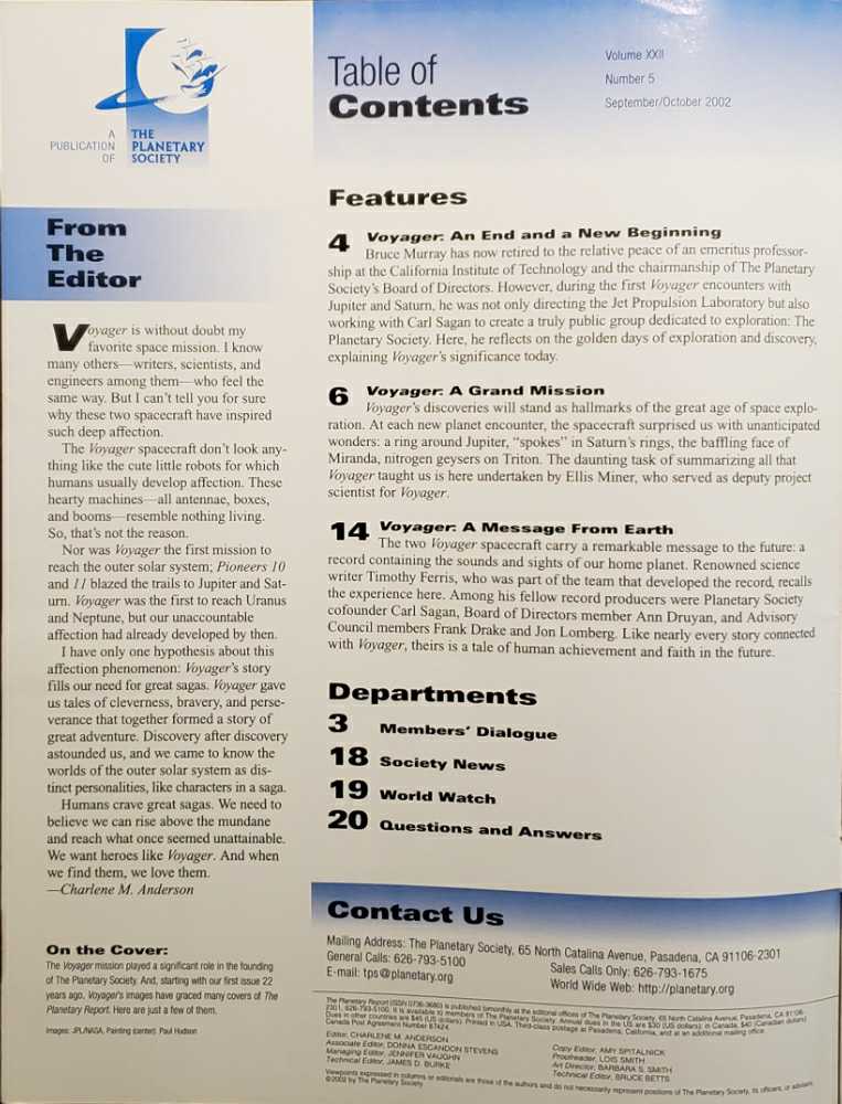 Planetary Report, The  (September) magazine collectible - Main Image 2